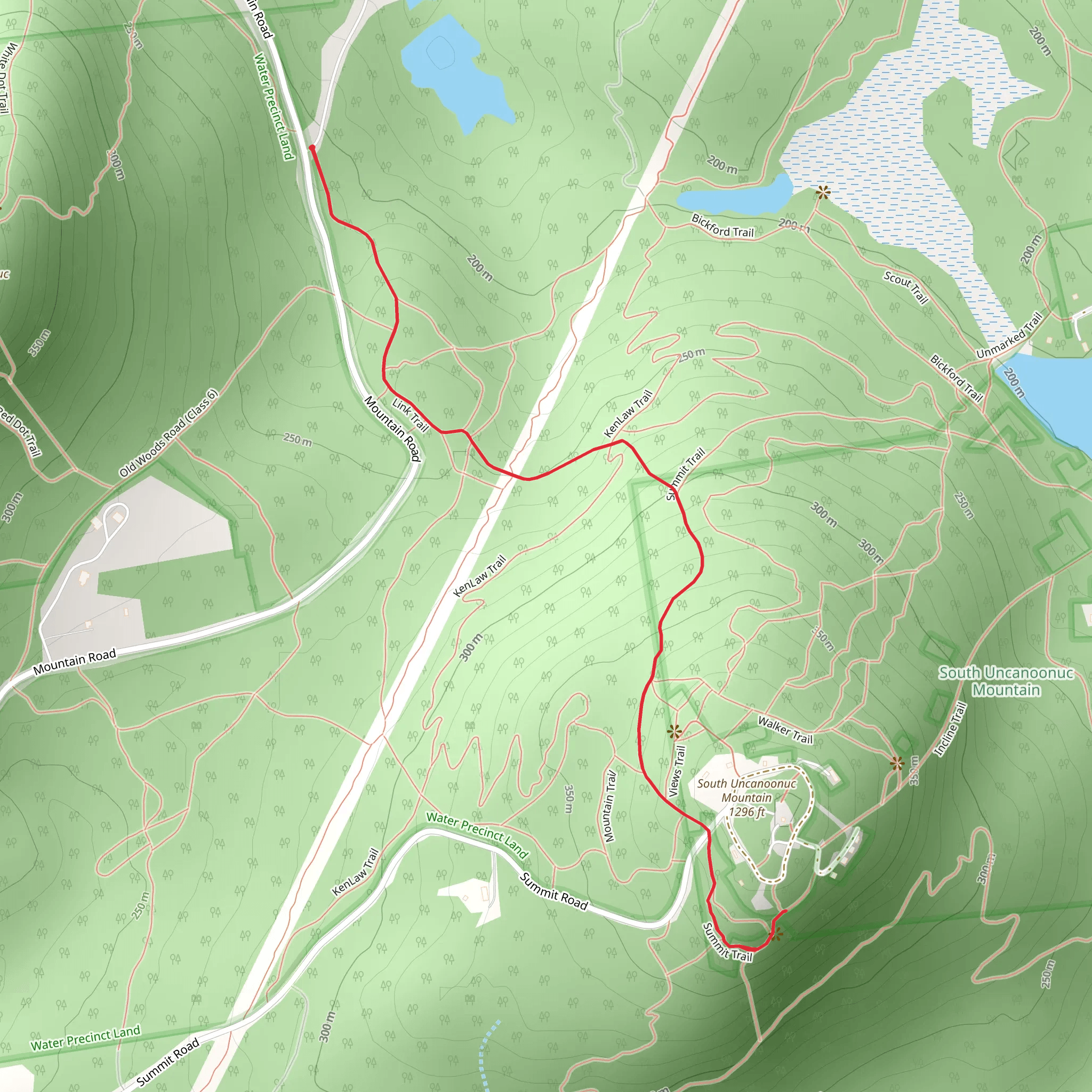 South Uncanoonuc Mountain mobile static map