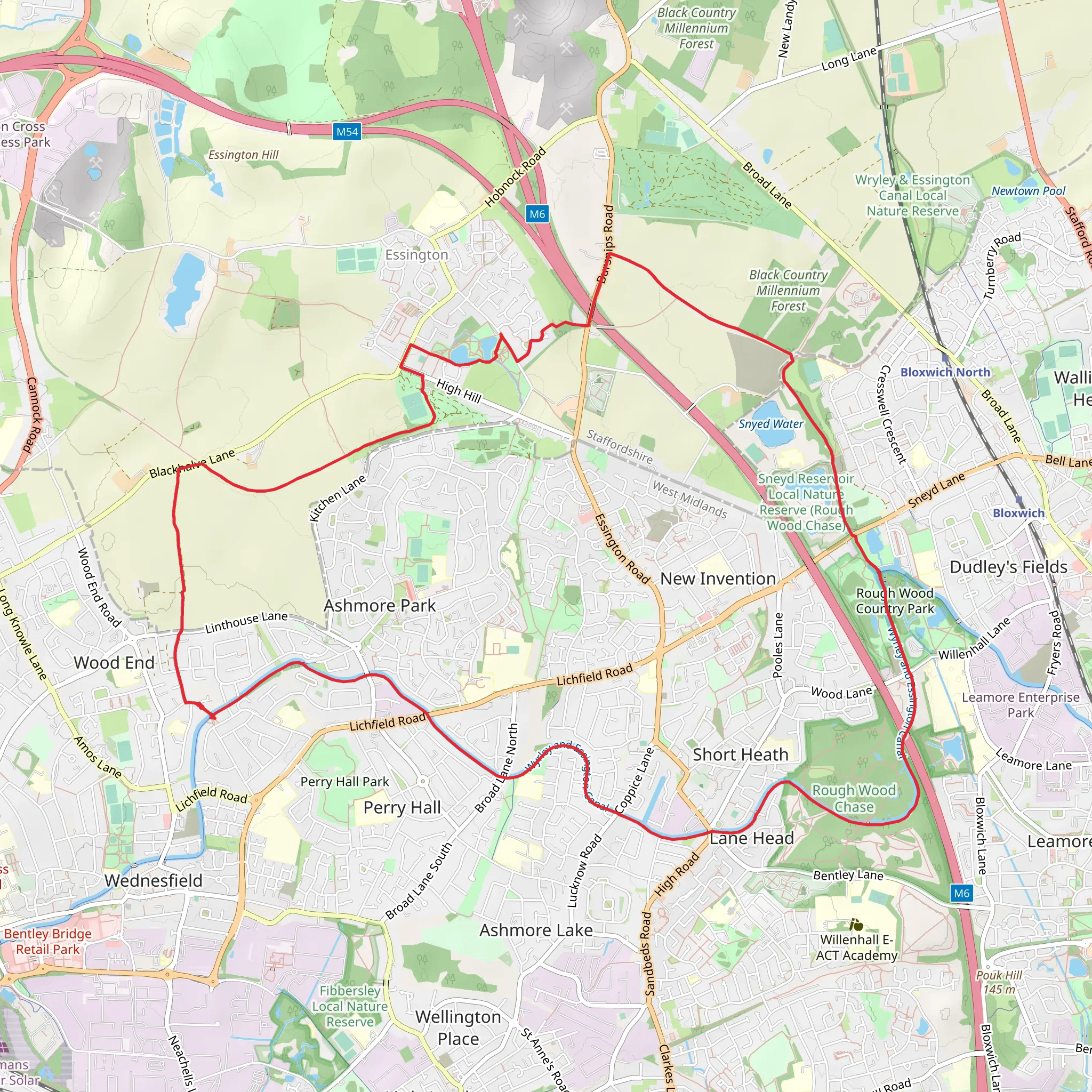 Essington Circular Loop mobile static map