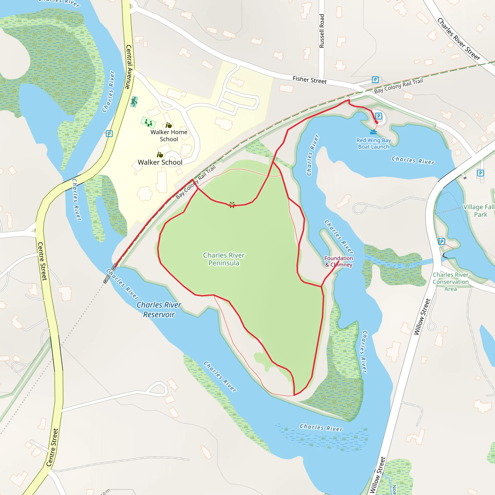 Charles River Loop mobile static map