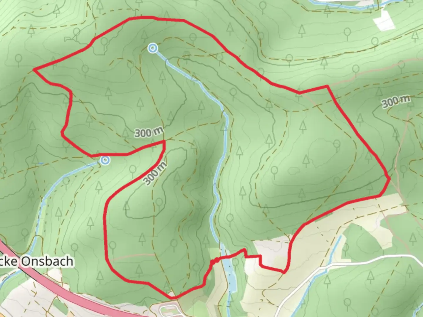 An image depicting the trail Felberglick and Ackerraine Loop and its surrounding area.