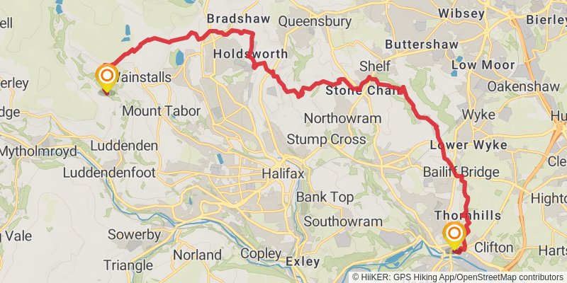 Calderdale Way stage 4 Map