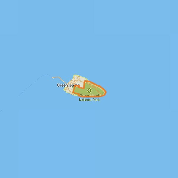Green Island National Park mobile static map