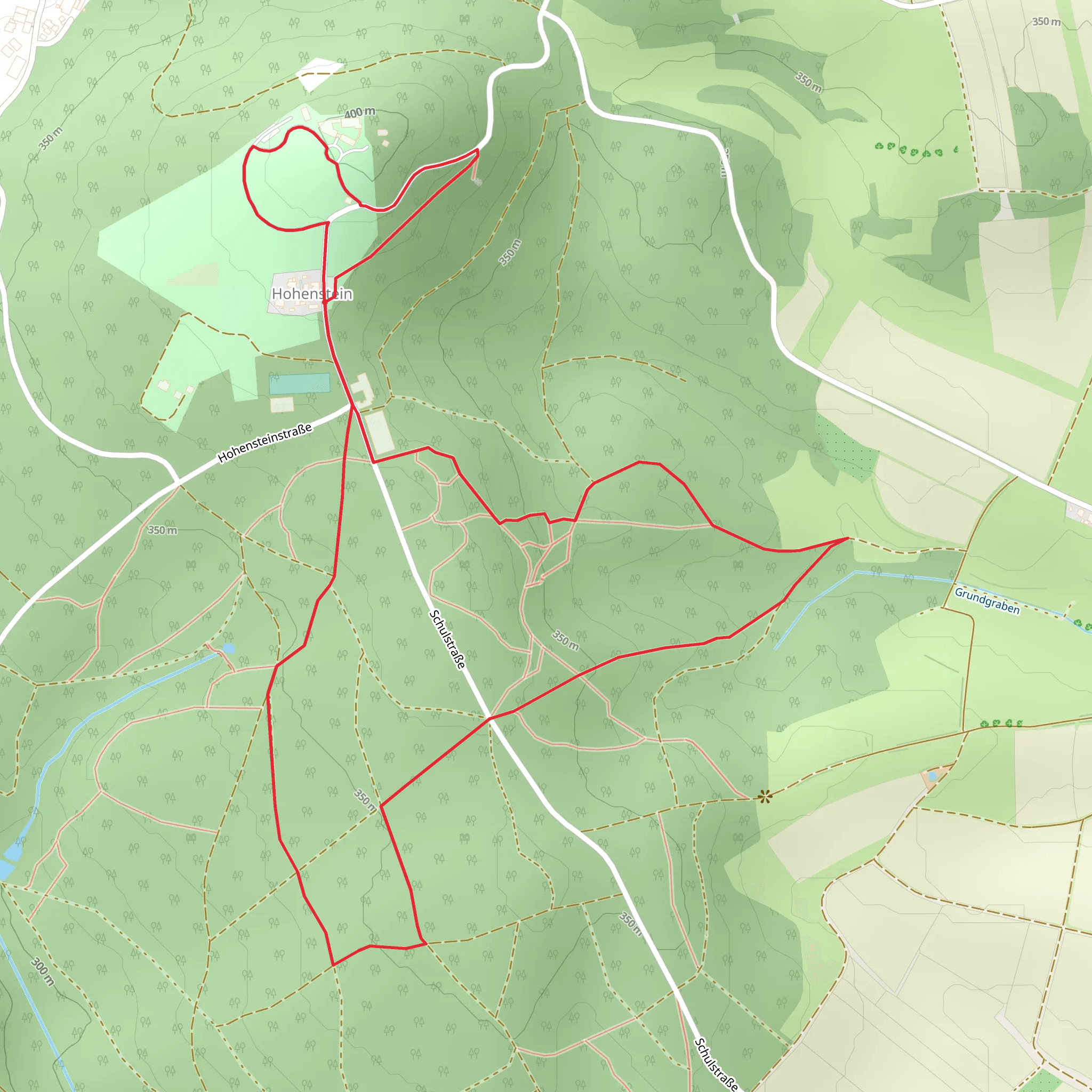 Schloss Hohenstein and Eleoner Rock Loop mobile static map