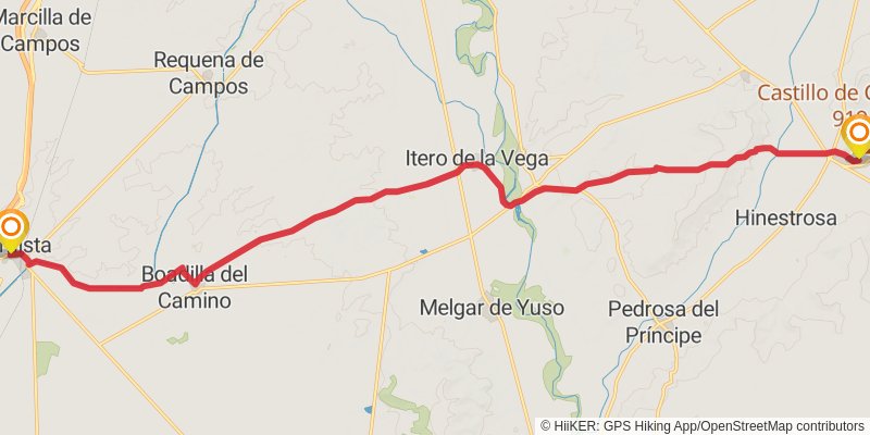 Camino de Santiago Francés stage 18 Map