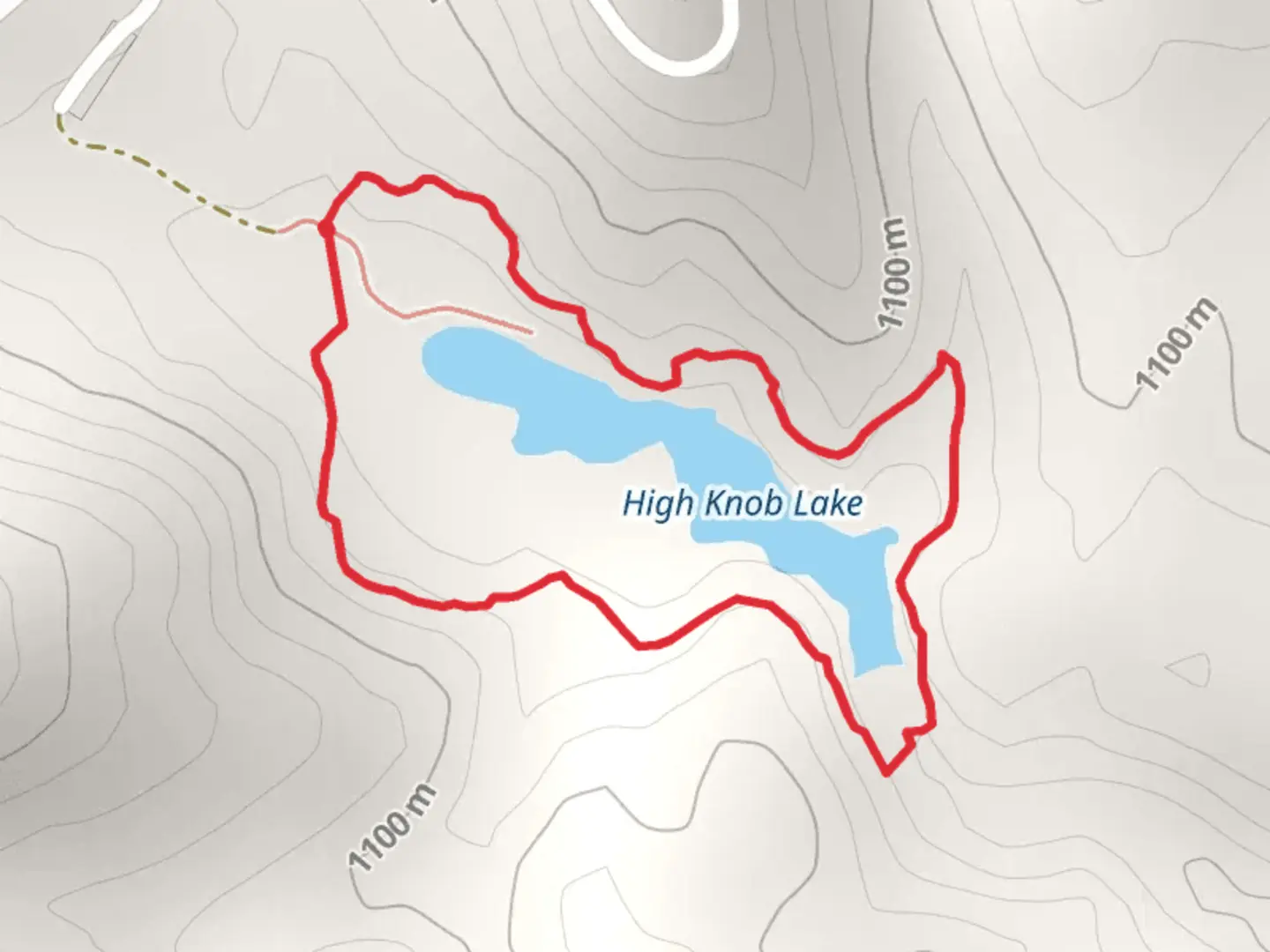 An image depicting the trail High Knob Lake Trail and its surrounding area.