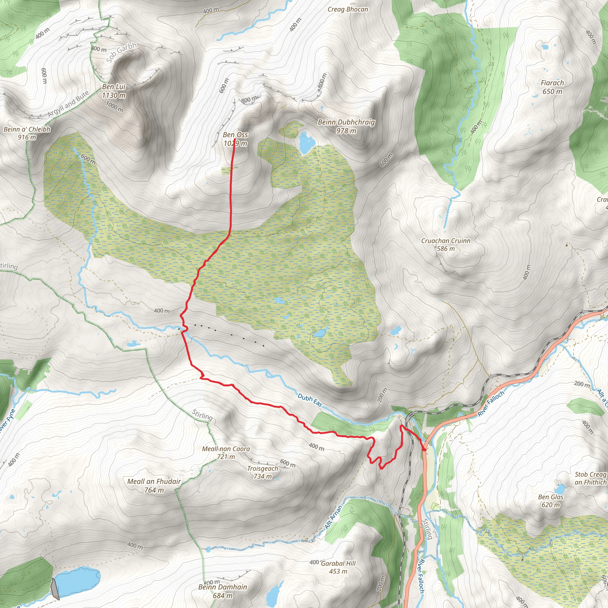 Ben Lui via Pipeline Track mobile static map