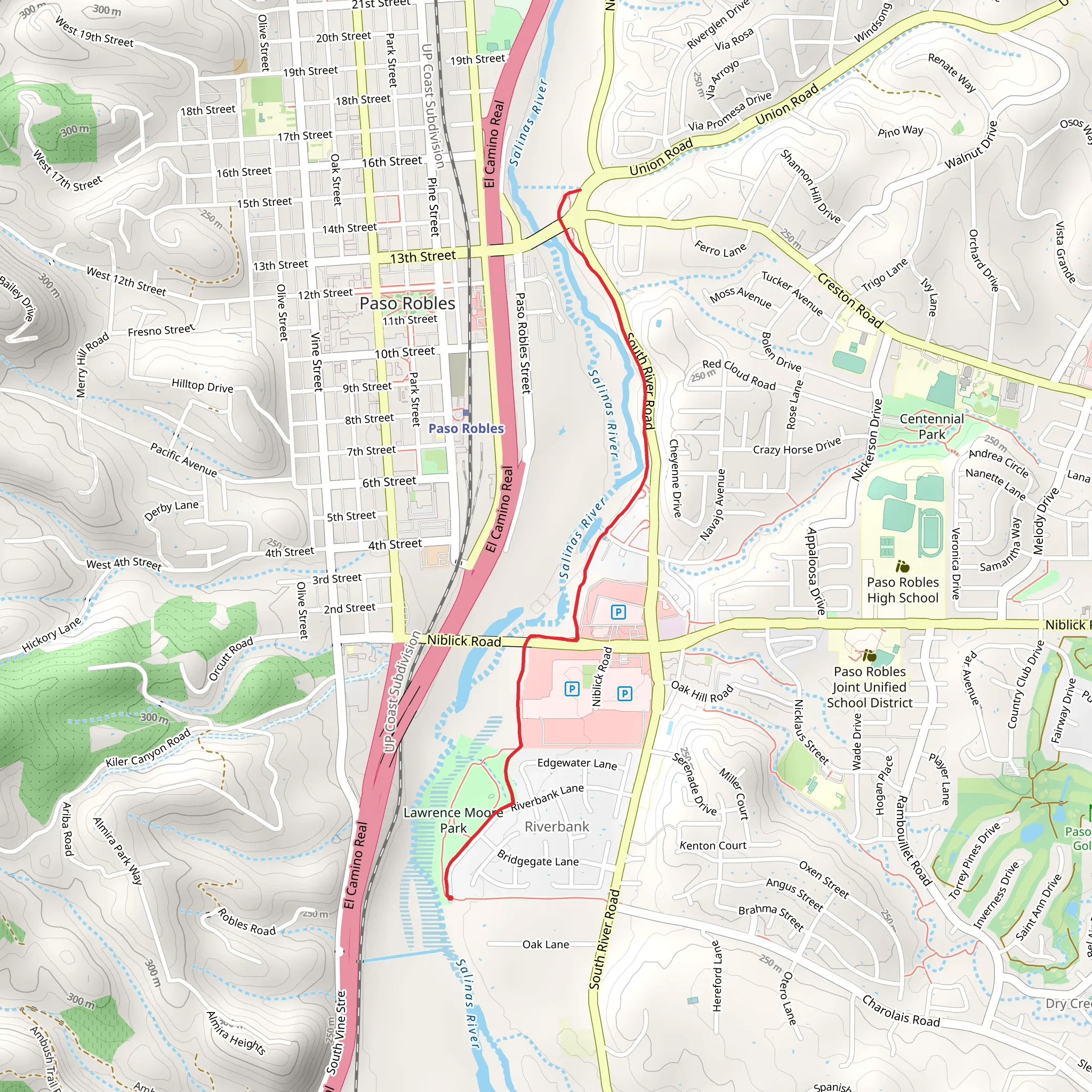 Lawrence Moore Park - Salinas River Walk mobile static map