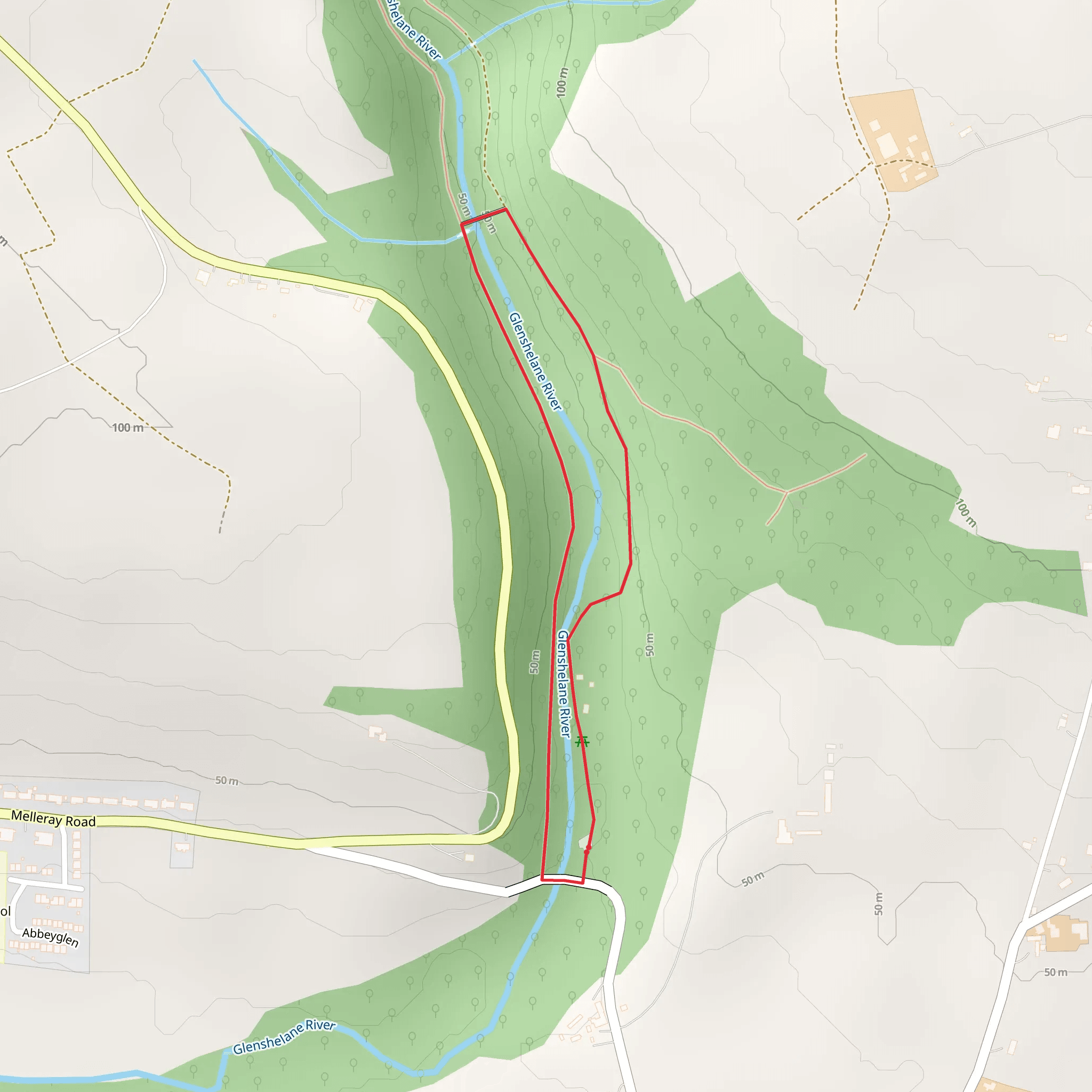 Glenshelane - Blue Trail mobile static map