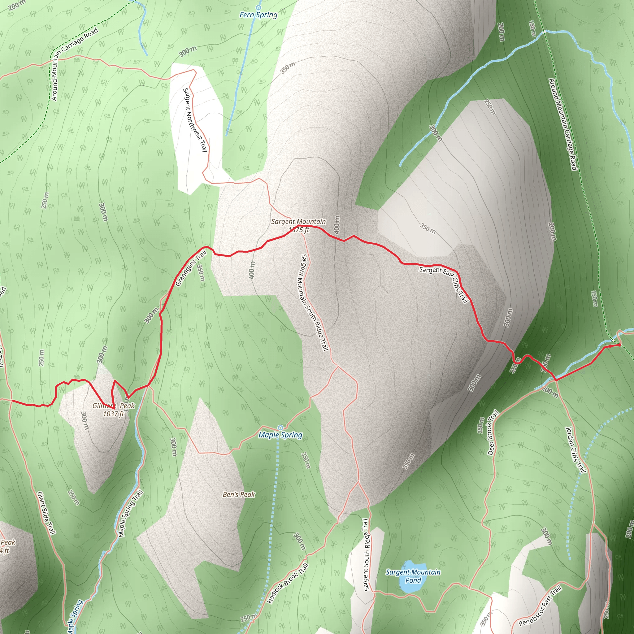 Grandgent Trail via Sargent East Cliffs Trail mobile static map