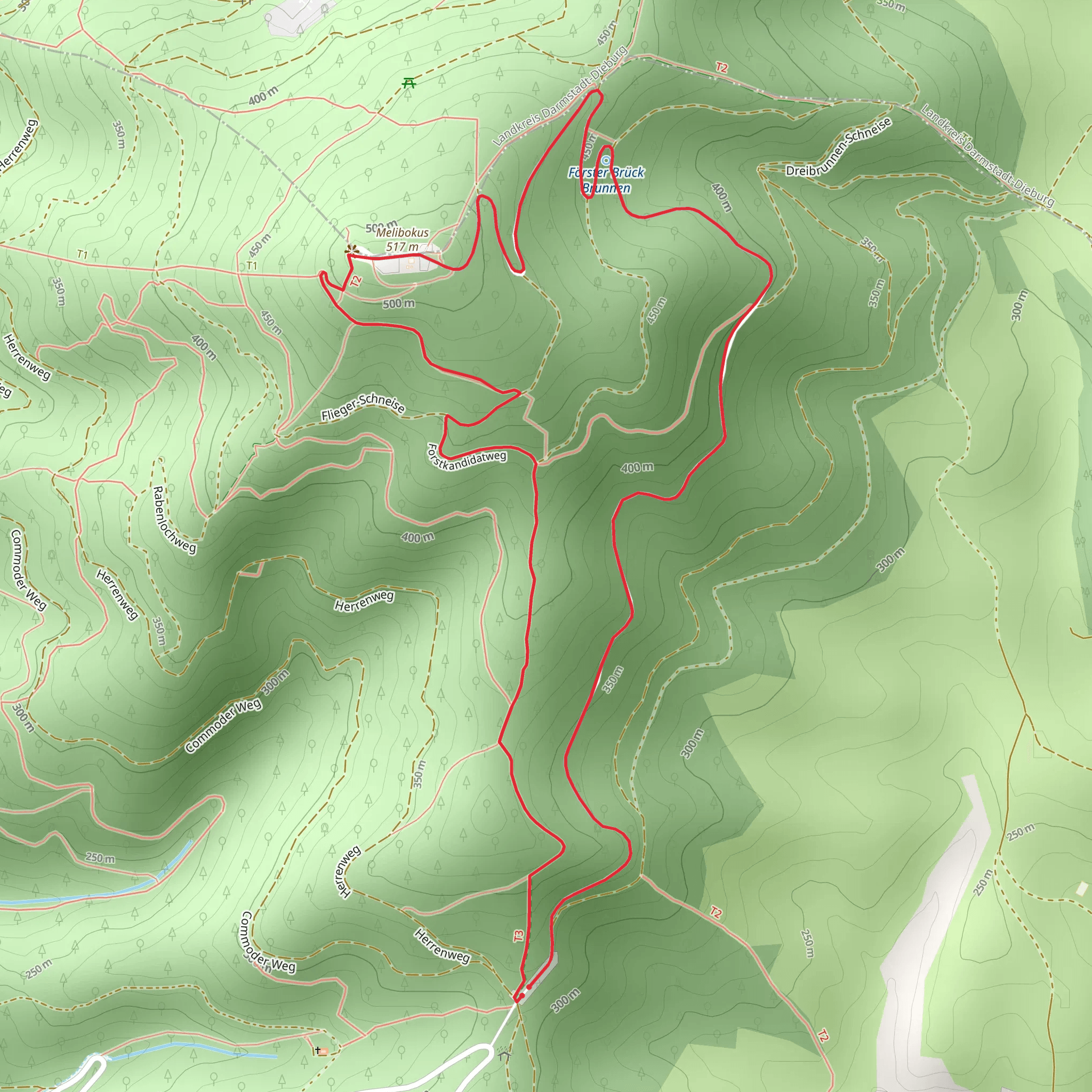 Melibokus via Nibelungensteig mobile static map