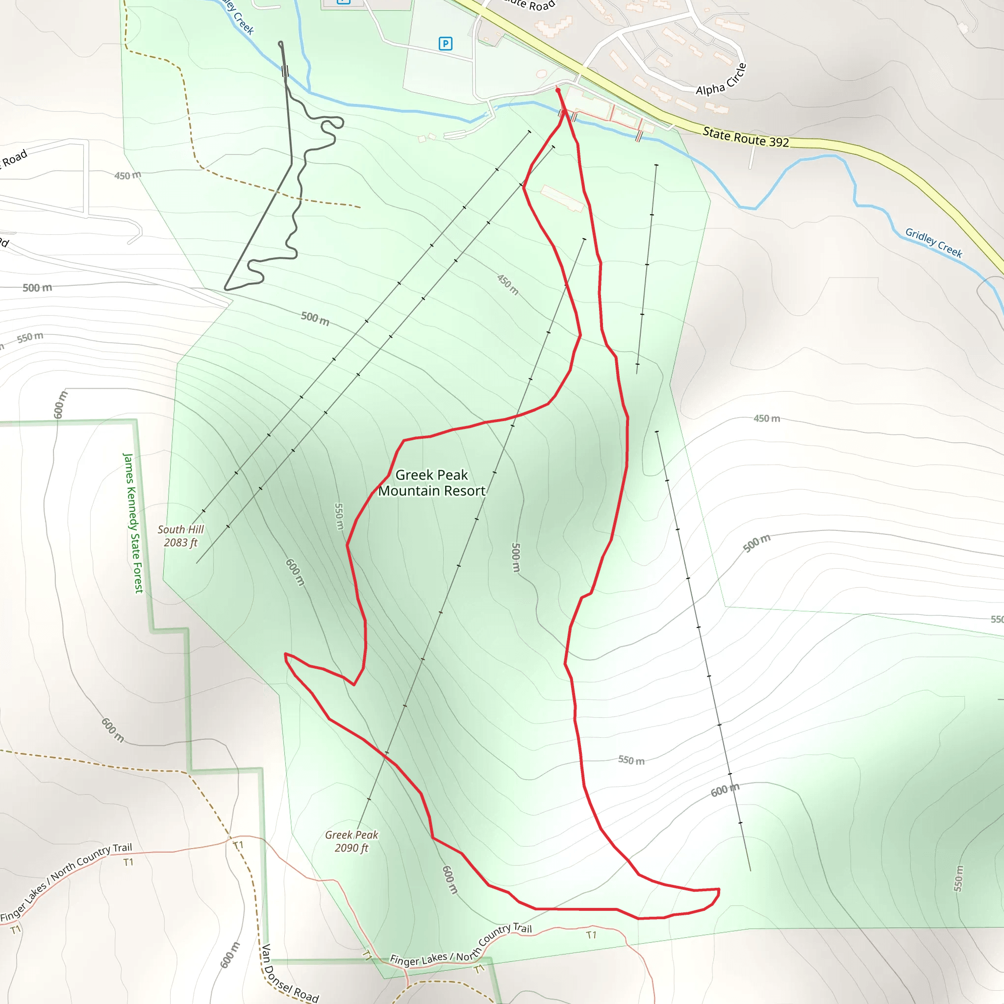 Virgil Mountain Loop mobile static map