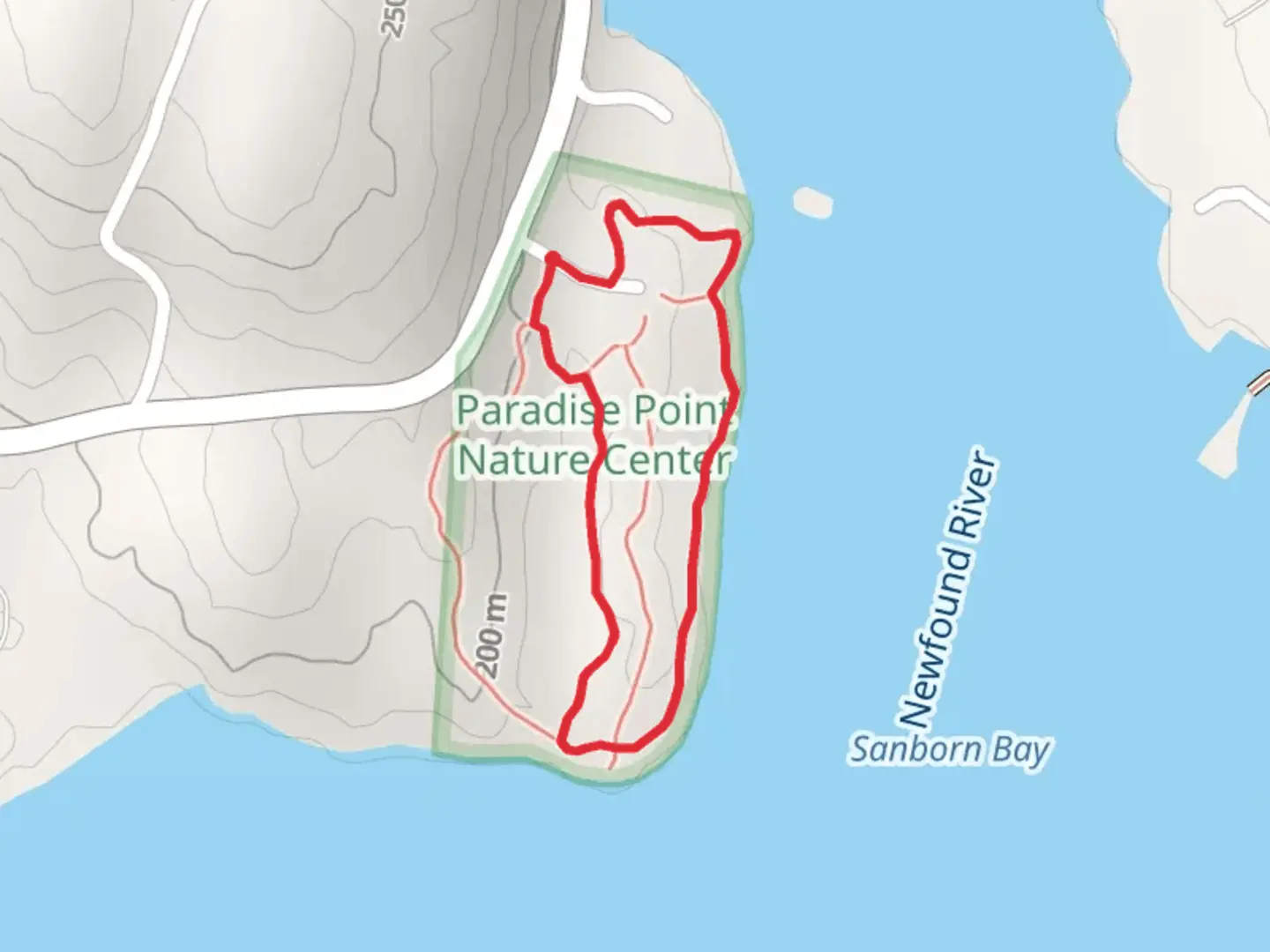 An image depicting the trail Sanborn Bay - Paradise Point Loop Trail and its surrounding area.