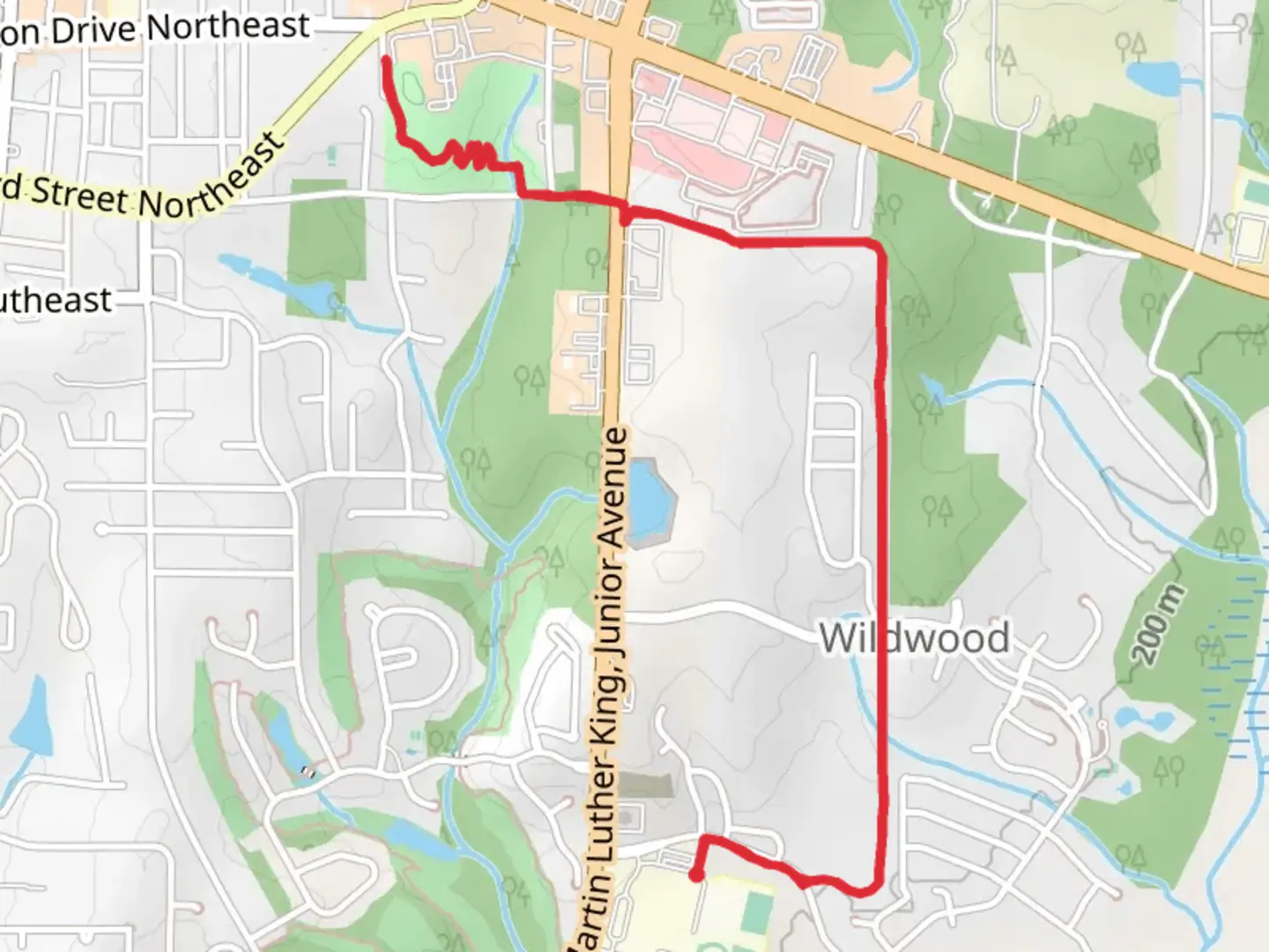 An image depicting the trail Eastside Trail - Eagles Parkway and its surrounding area.