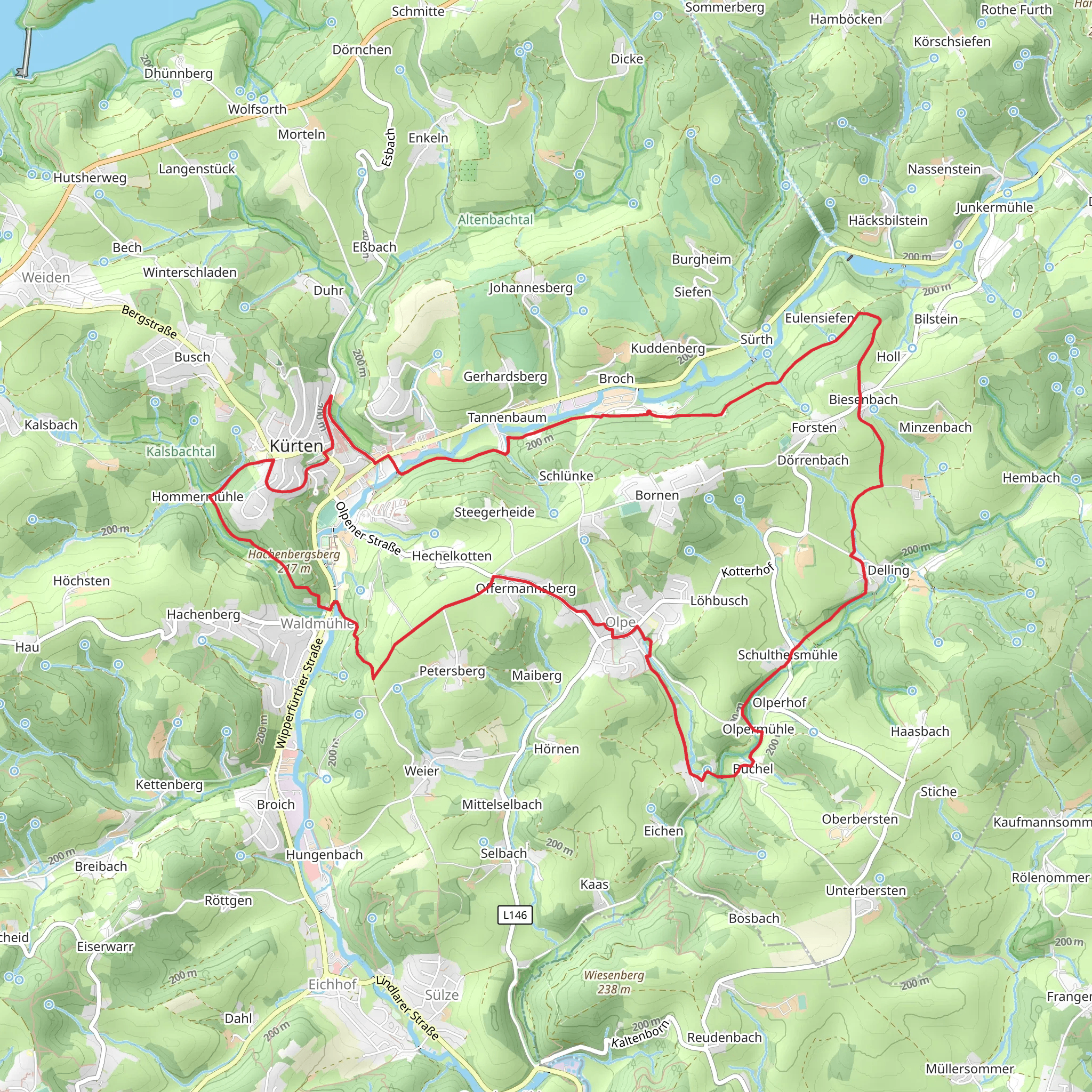 Kürtener Sülz via Muehlenweg mobile static map