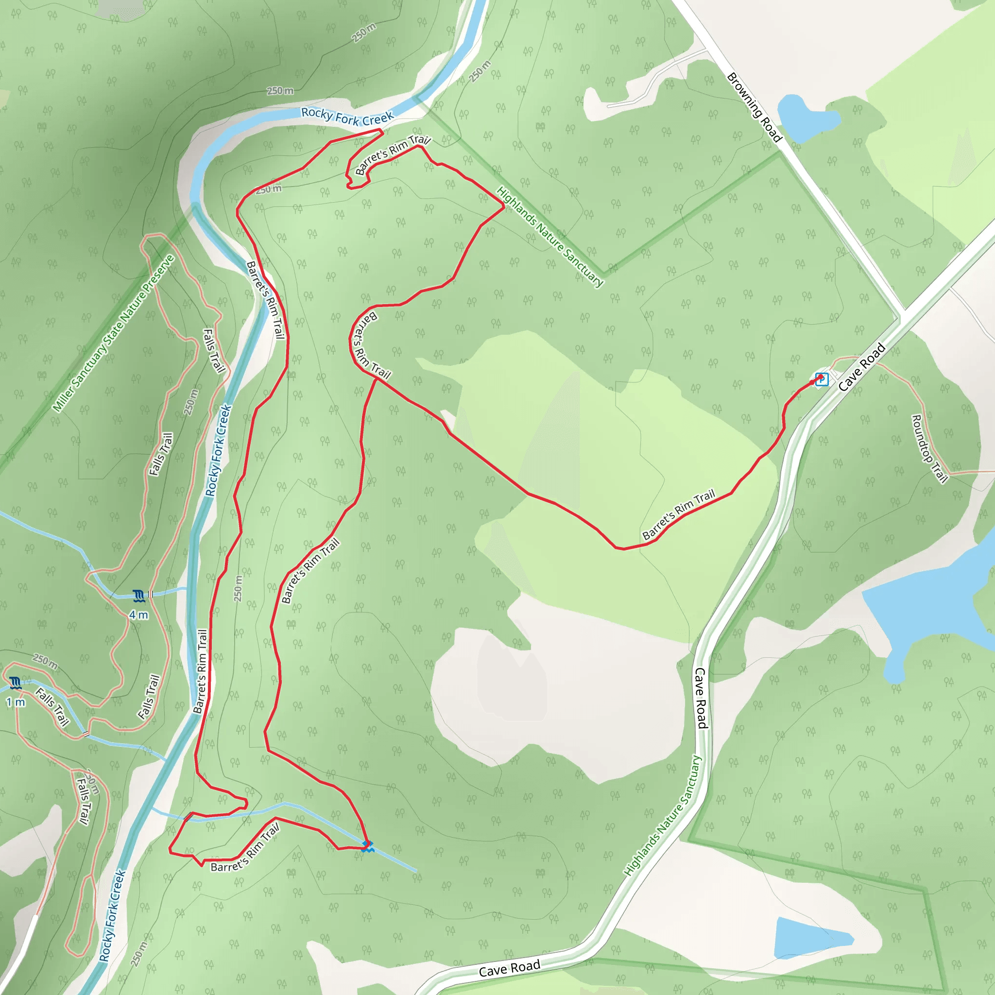 Barret's Rim Loop Trail mobile static map