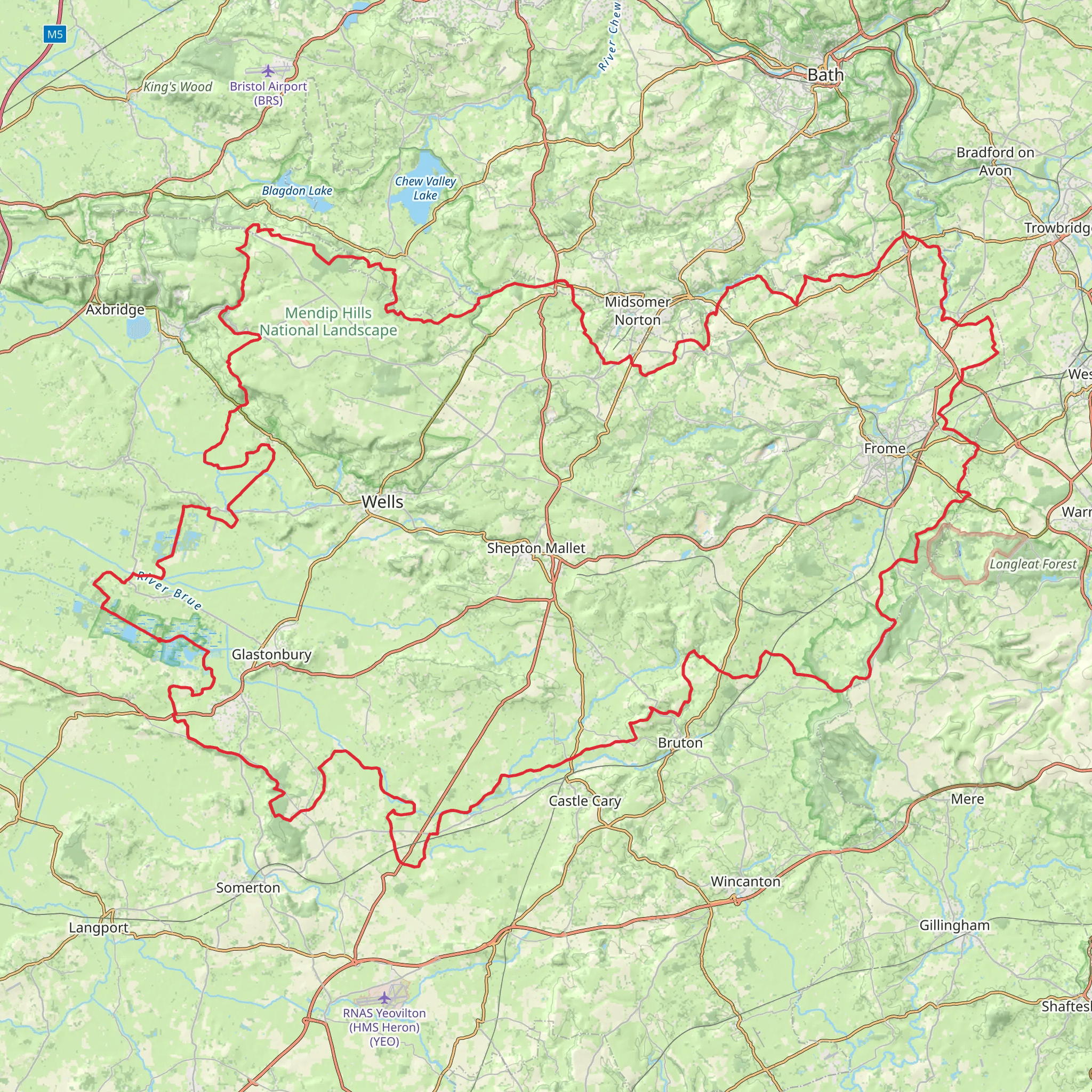 Mendip Ring mobile static map