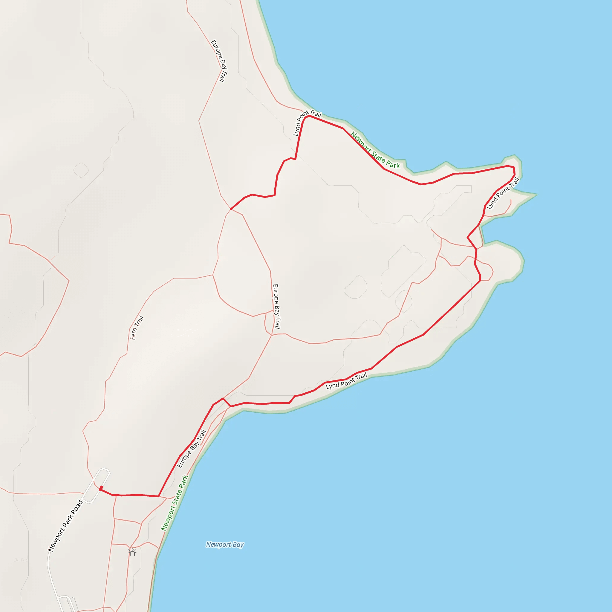 Lynd Point Trail Out and Back mobile static map