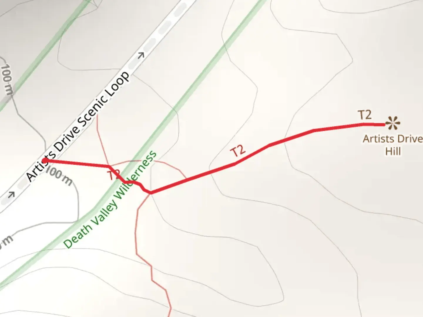 An image depicting the trail Artists Drive and its surrounding area.