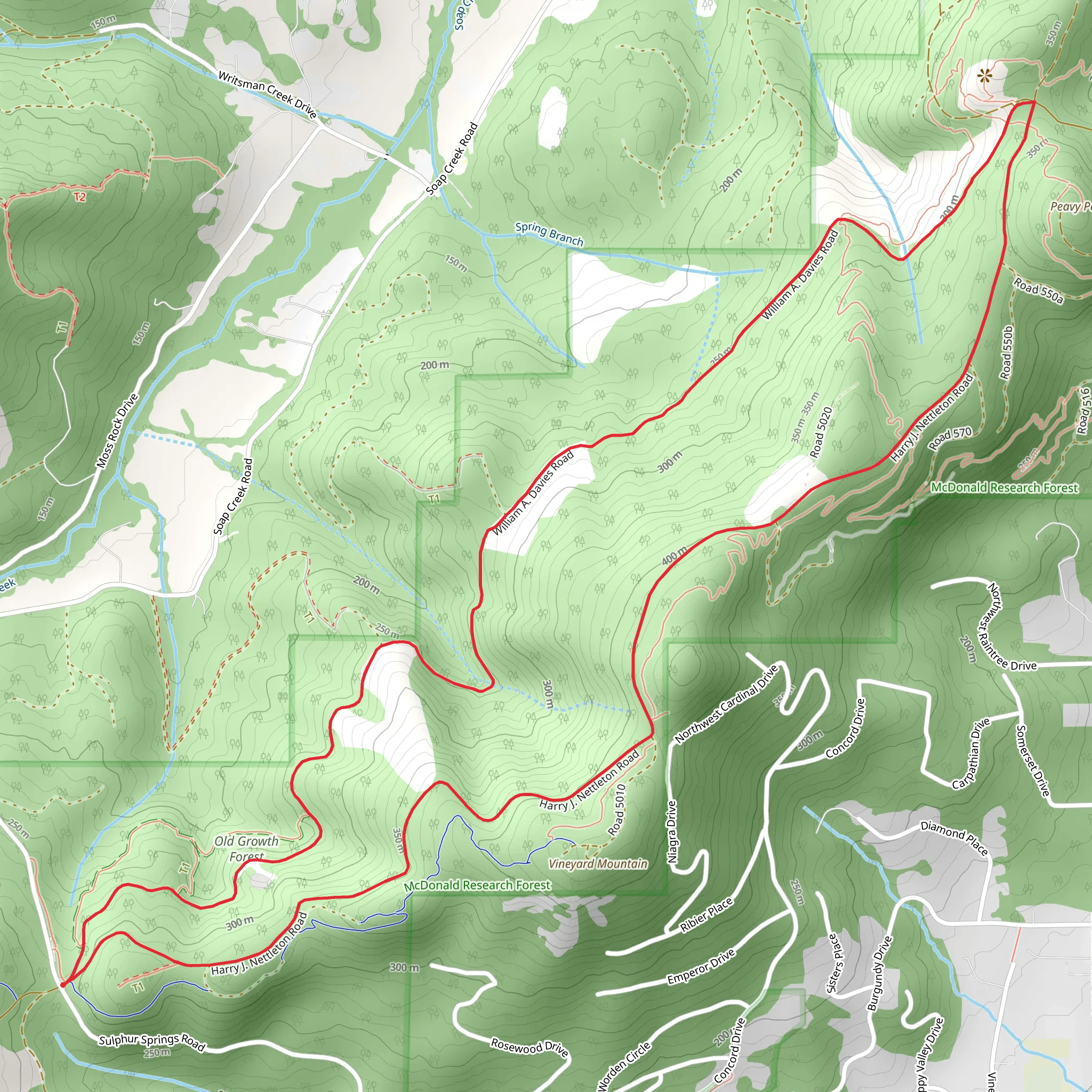 Lewisburg Saddle Loop - NorthEast mobile static map