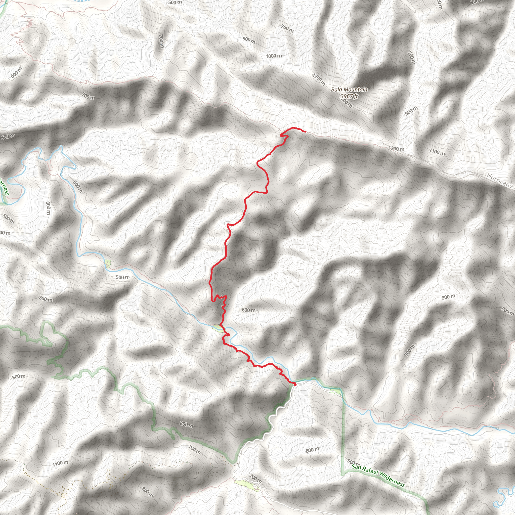 Potrero Canyon Trail mobile static map