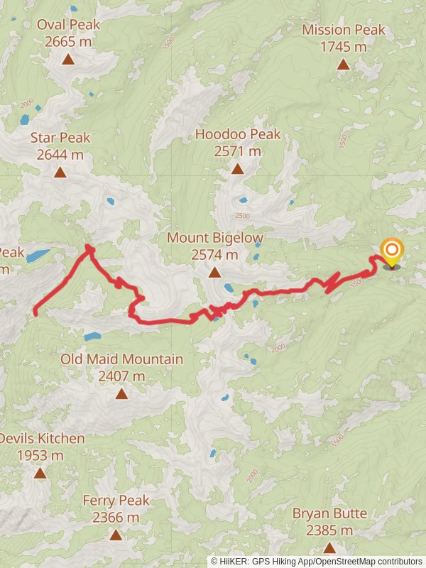 North Fork Prince Creek Trail via Eagle Lakes Trail mobile static map