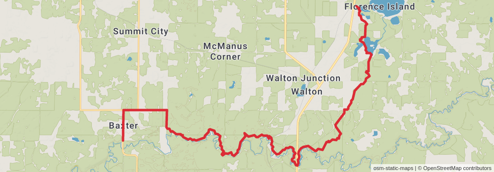 American Perimeter Trail - North Country Primary stage 62 Map