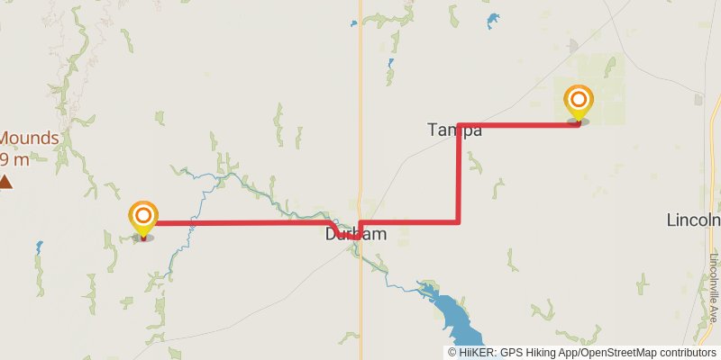 American Discovery Trail - South stage 52 Map