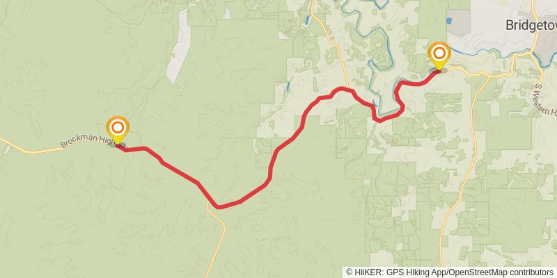 Blackwood River Track stage 5 Map