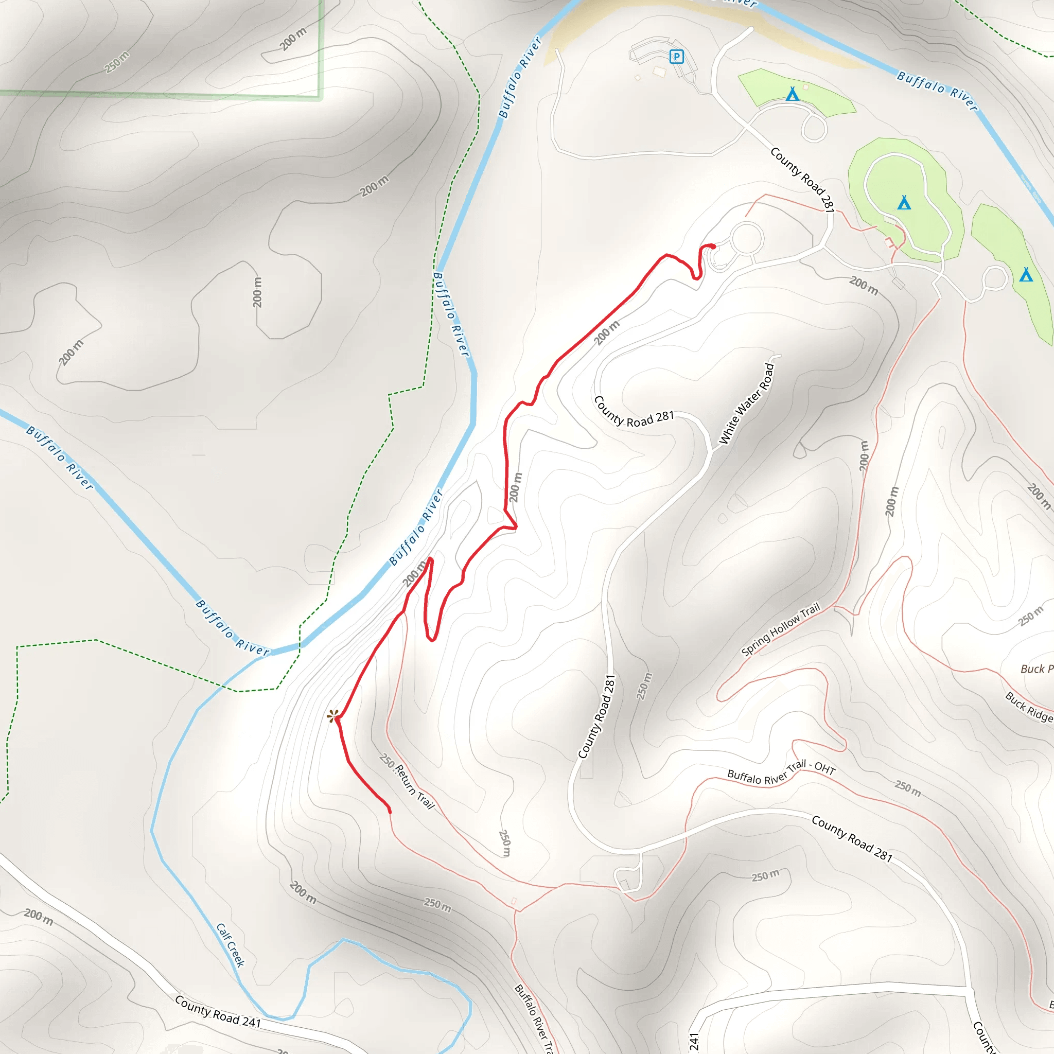 Buffalo River View Trail mobile static map