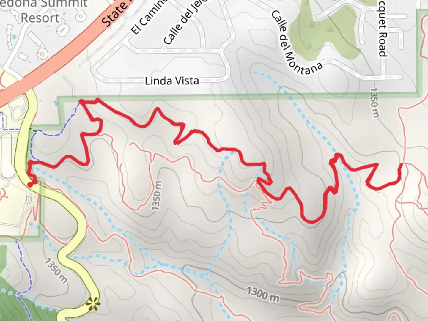 An image depicting the trail Skywalker Trail and its surrounding area.