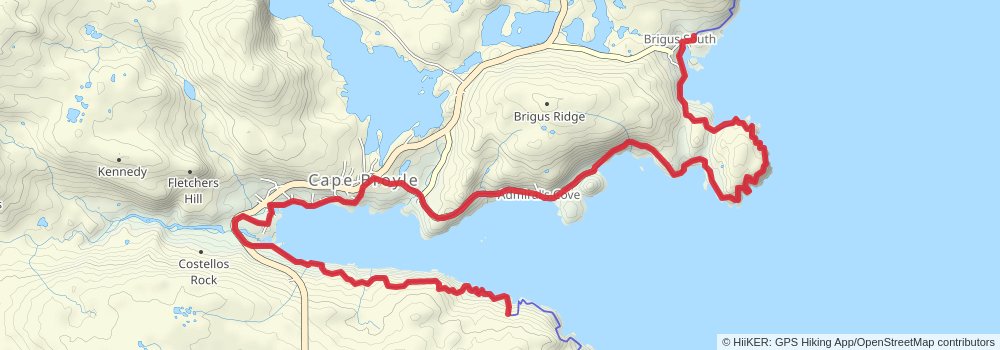 East Coast Trail stage 14 Map