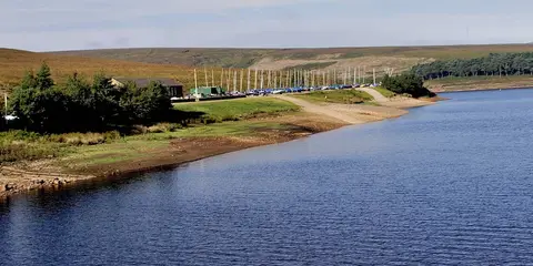 An image depicting the trail Winscar Reservoir circuit from Dunford Bridge and its surrounding area.