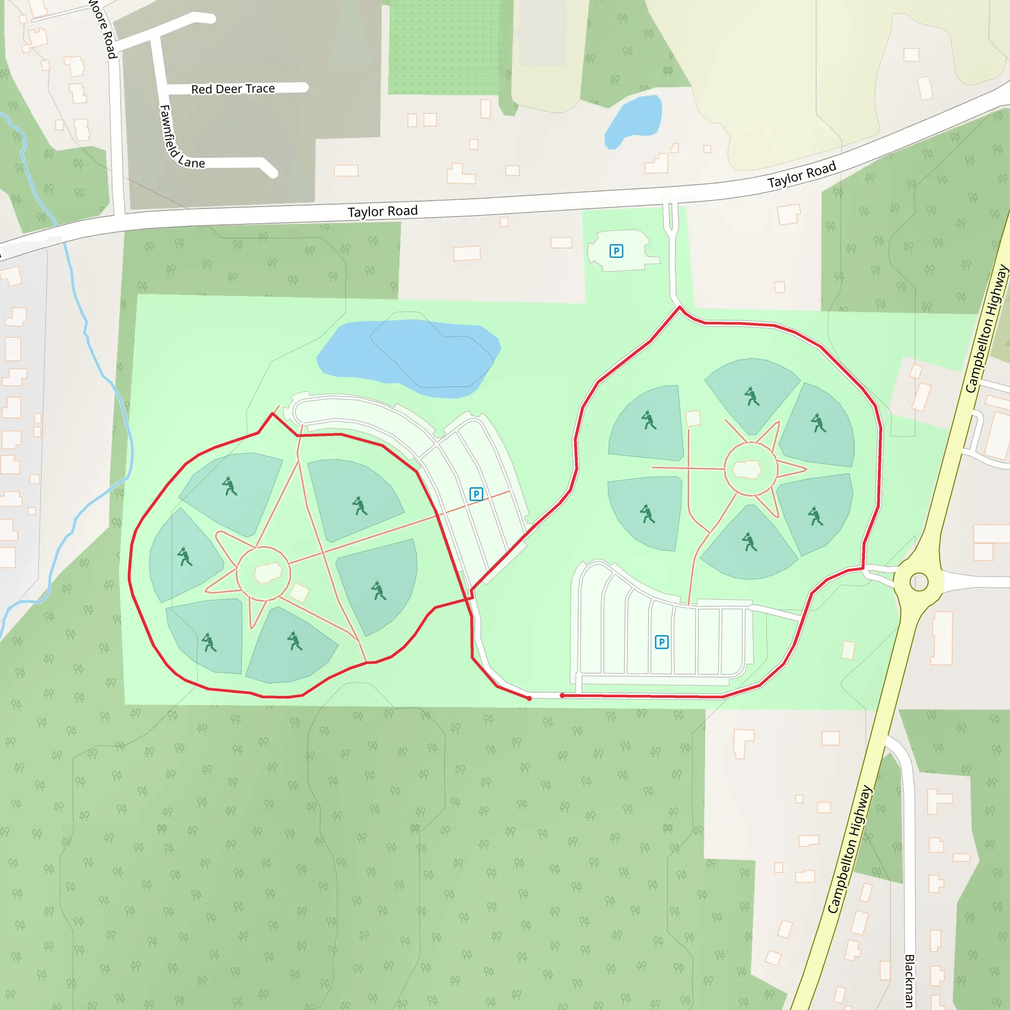 James O Oates Park Loop mobile static map