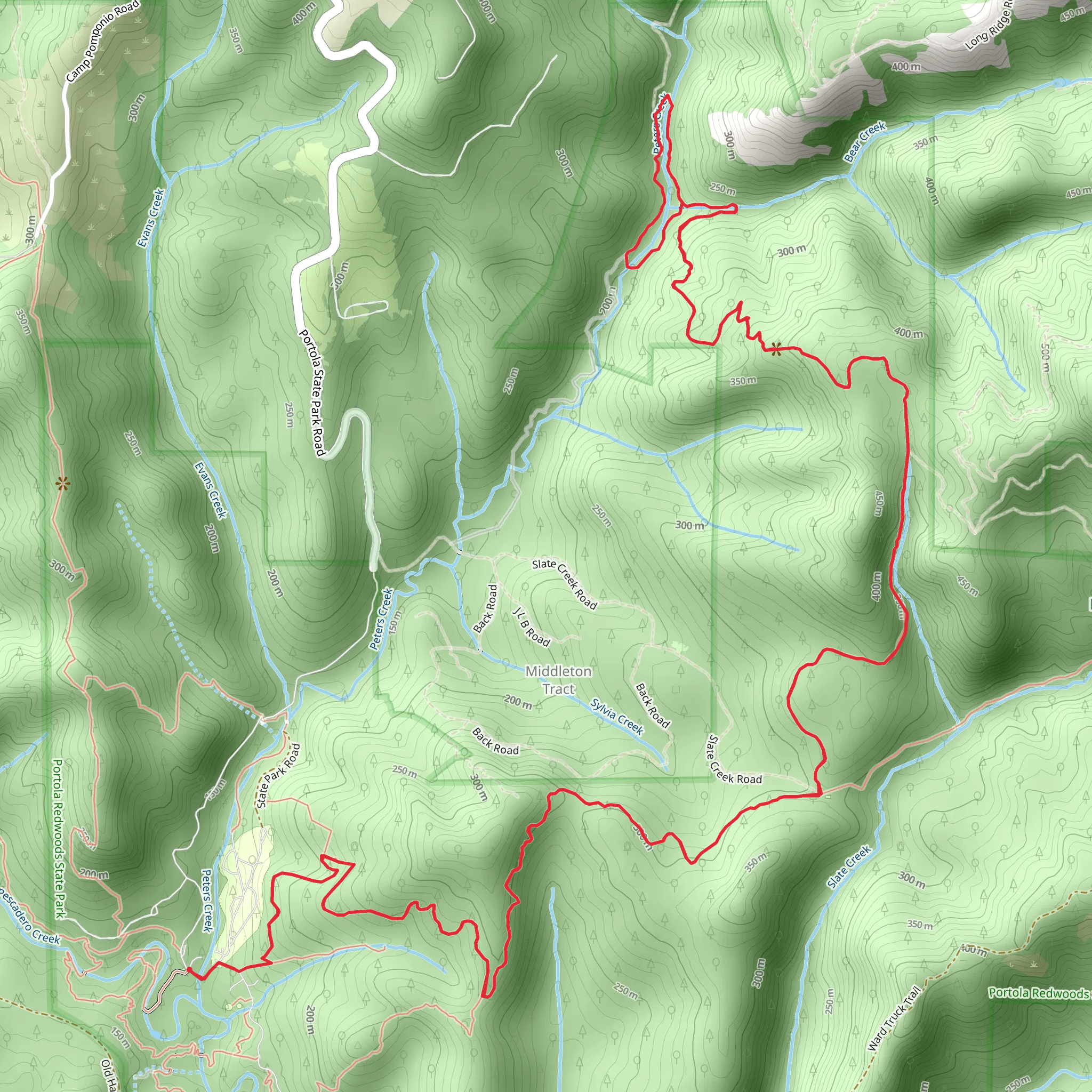 Bear Creek Trail via Slate Creek Trail mobile static map