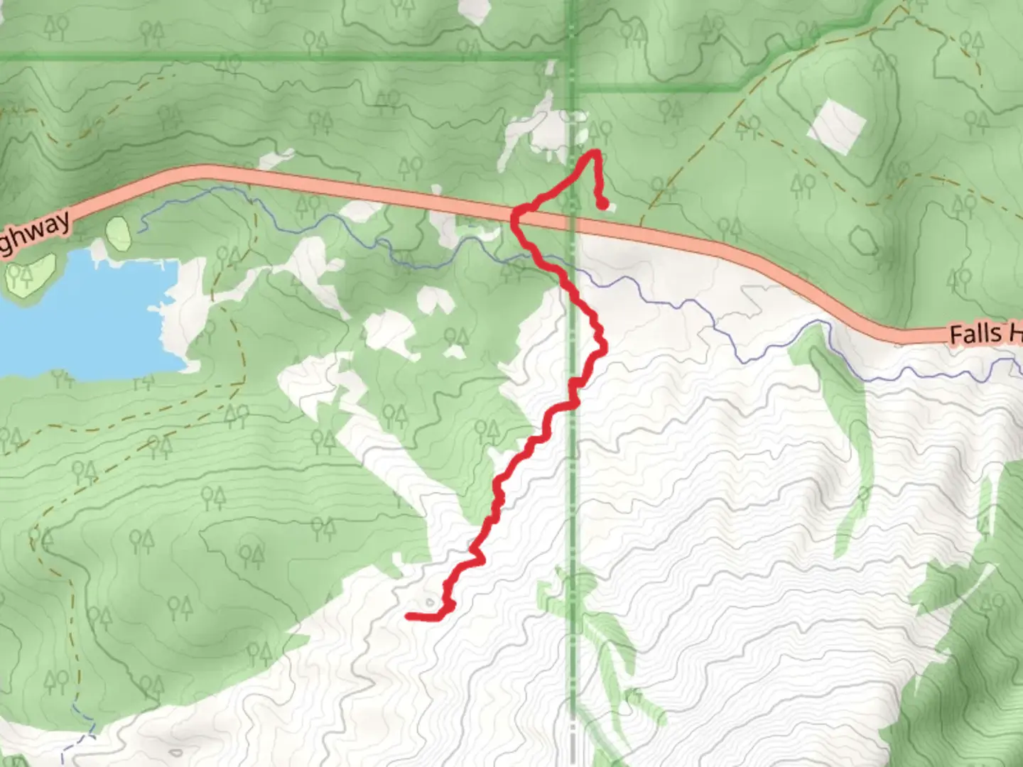 An image depicting the trail Pacific Crest Trail via Fish Lake Tie Nordic and its surrounding area.