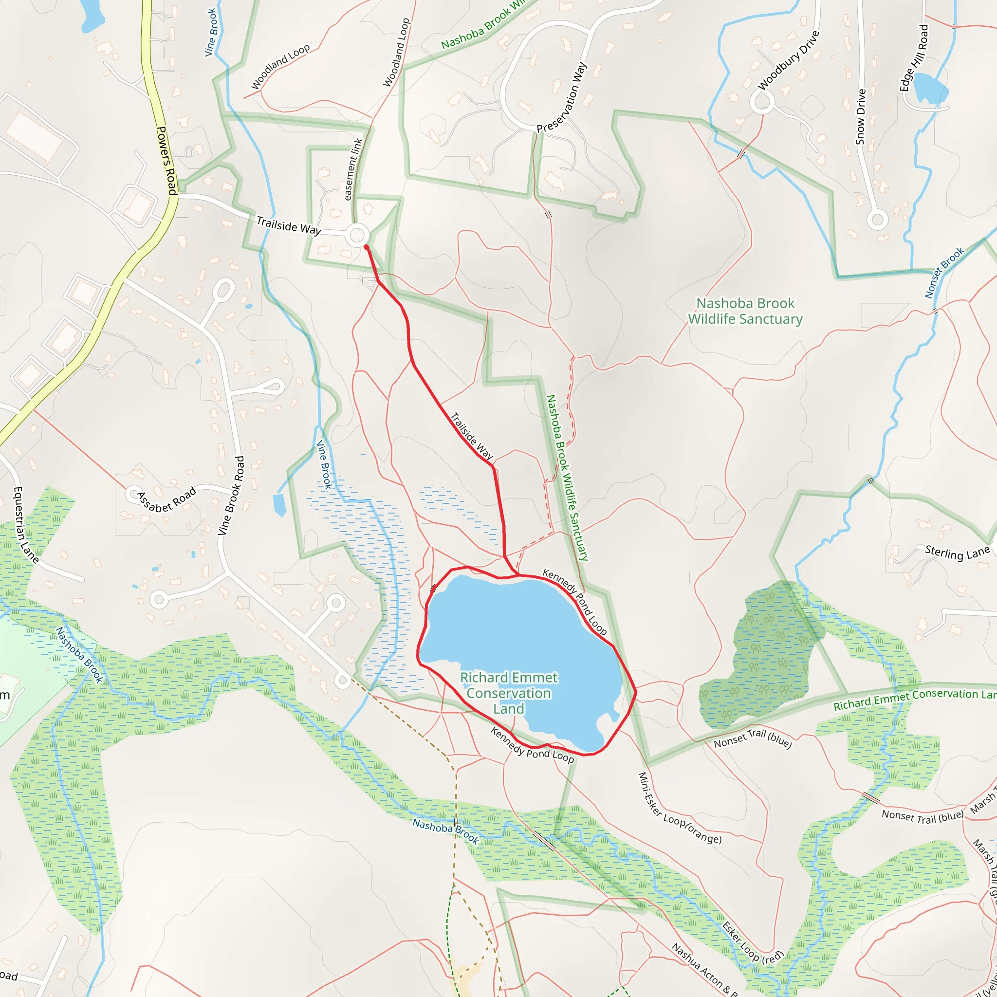 Kennedy Pond Loop Trail mobile static map