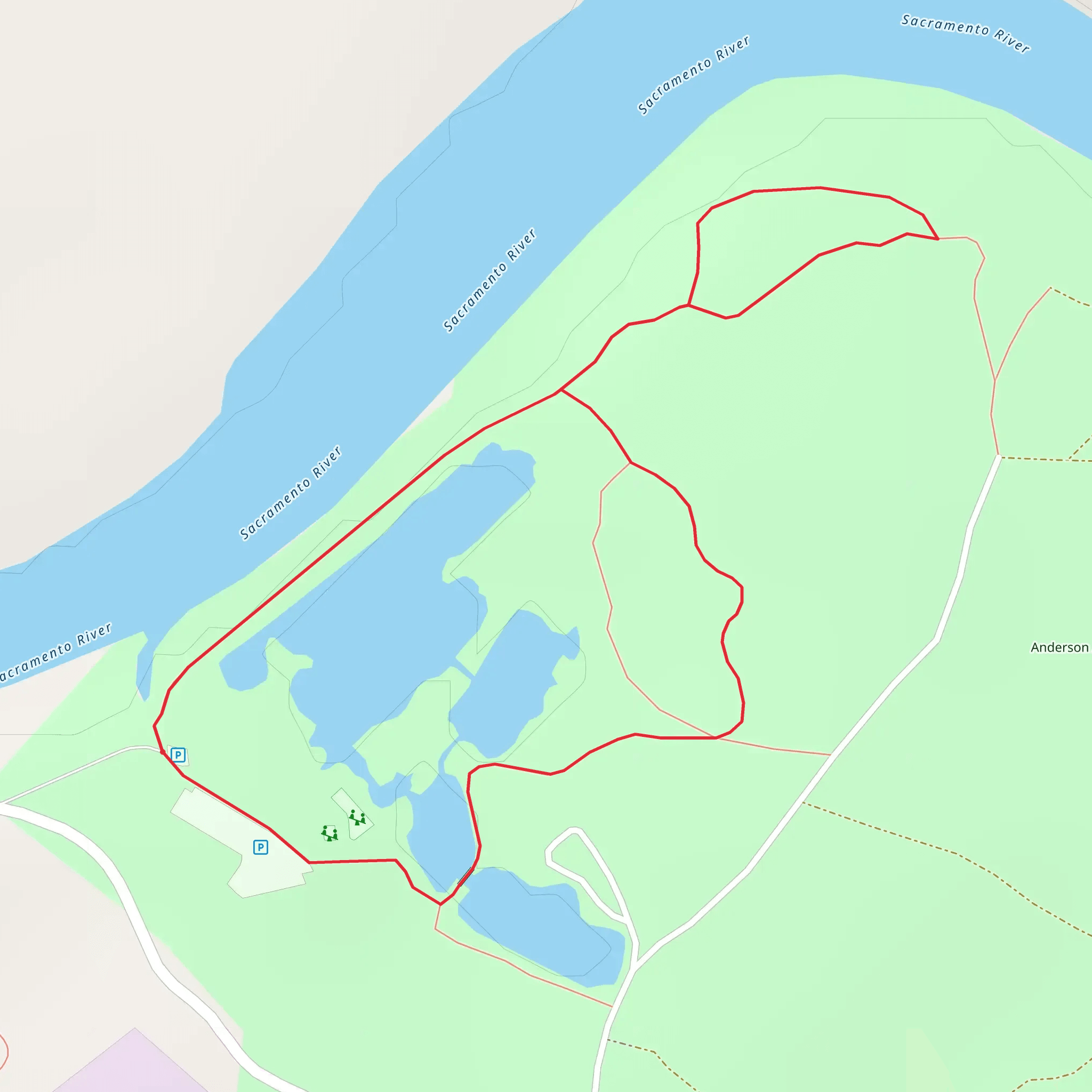 Anderson River Park Loop - West mobile static map
