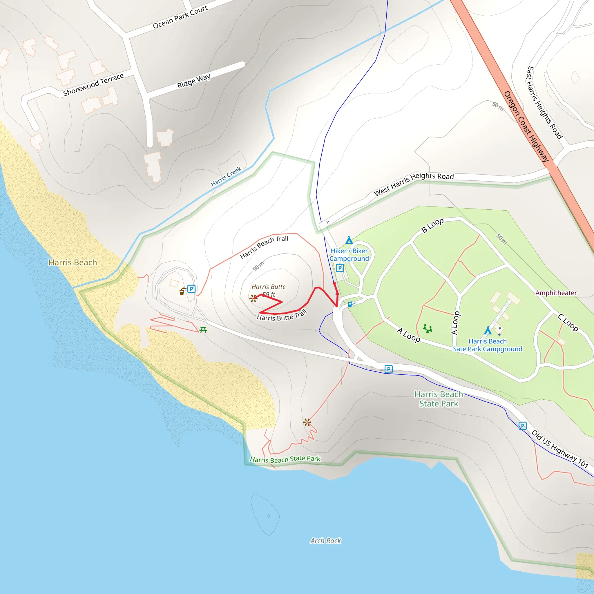 Harris Butte mobile static map