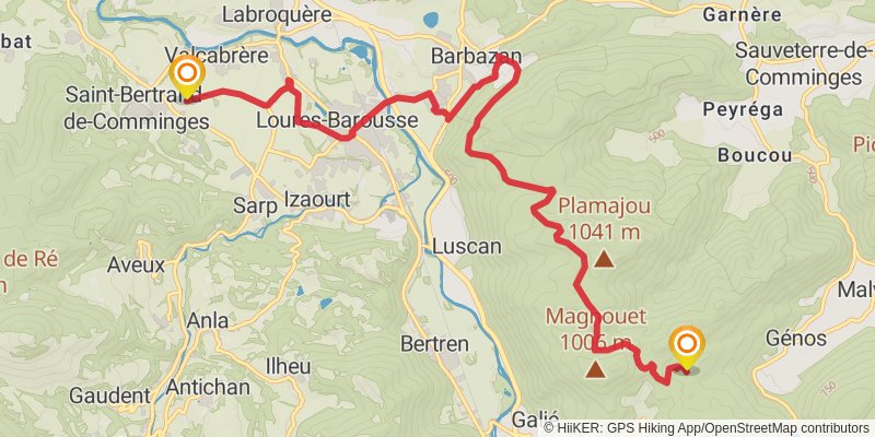 GR 78 - Sentier de Piémont stage 14 Map