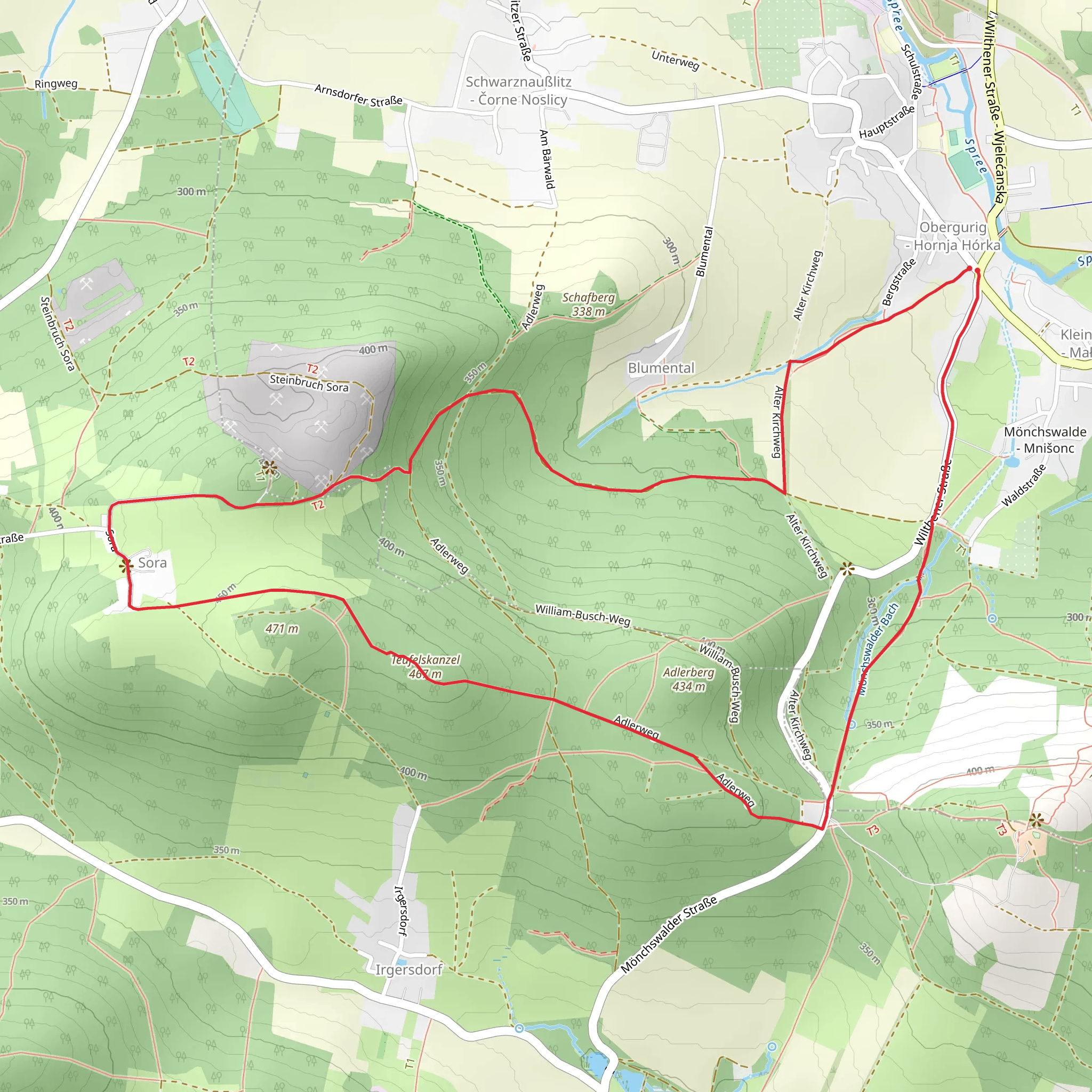 Janko - Muehle and Teufelskanzel via Pumphut Steig mobile static map