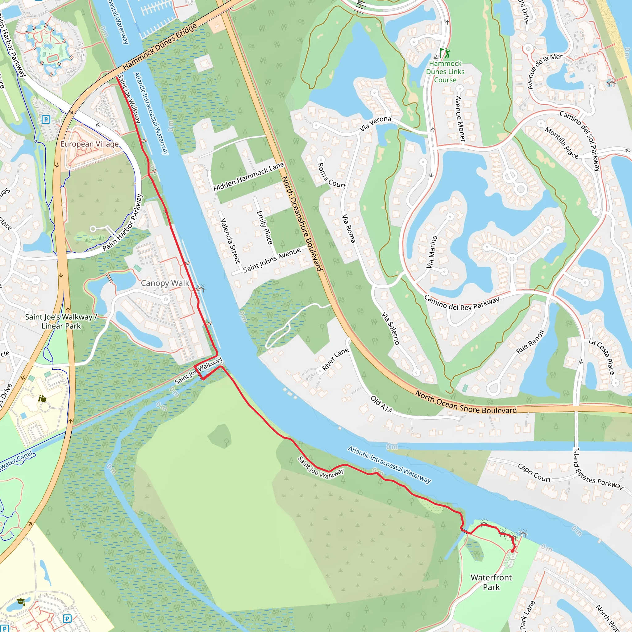 Saint Joe Walkway - Waterfront Park mobile static map