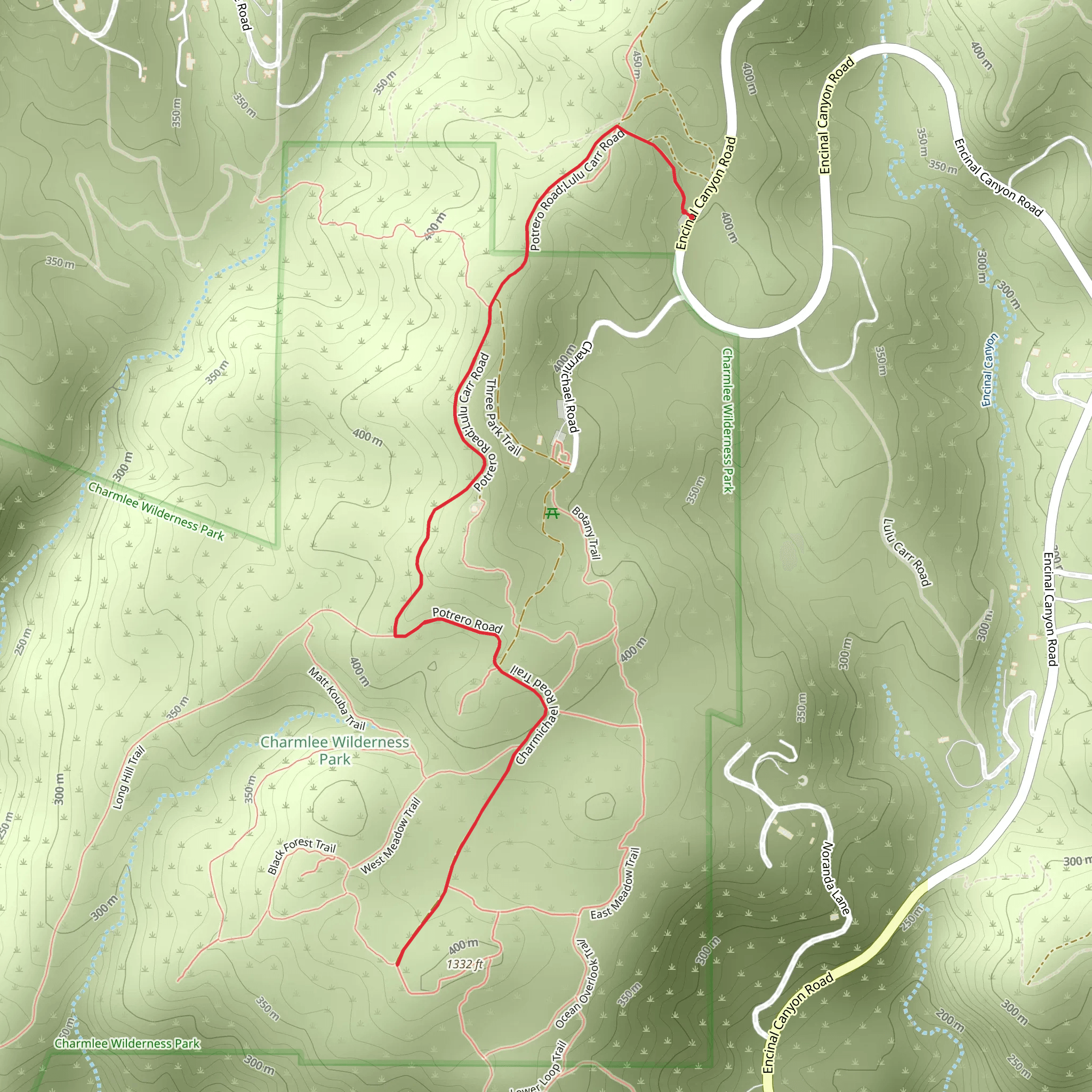 Potrero Road Trail mobile static map