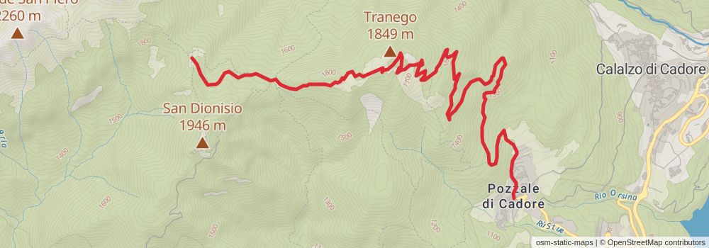 Alta Via 4 stage 6 Map