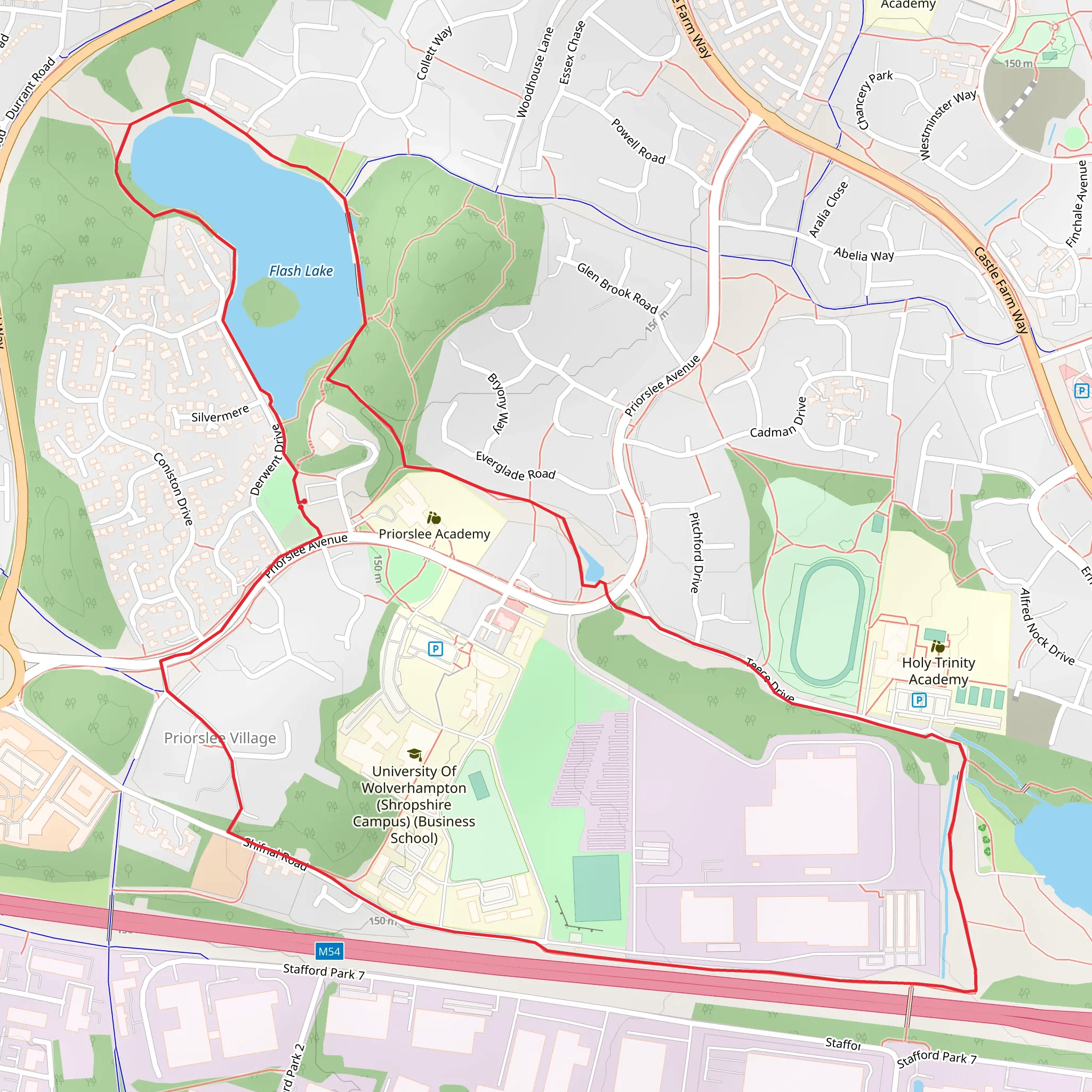 Priorslee mobile static map