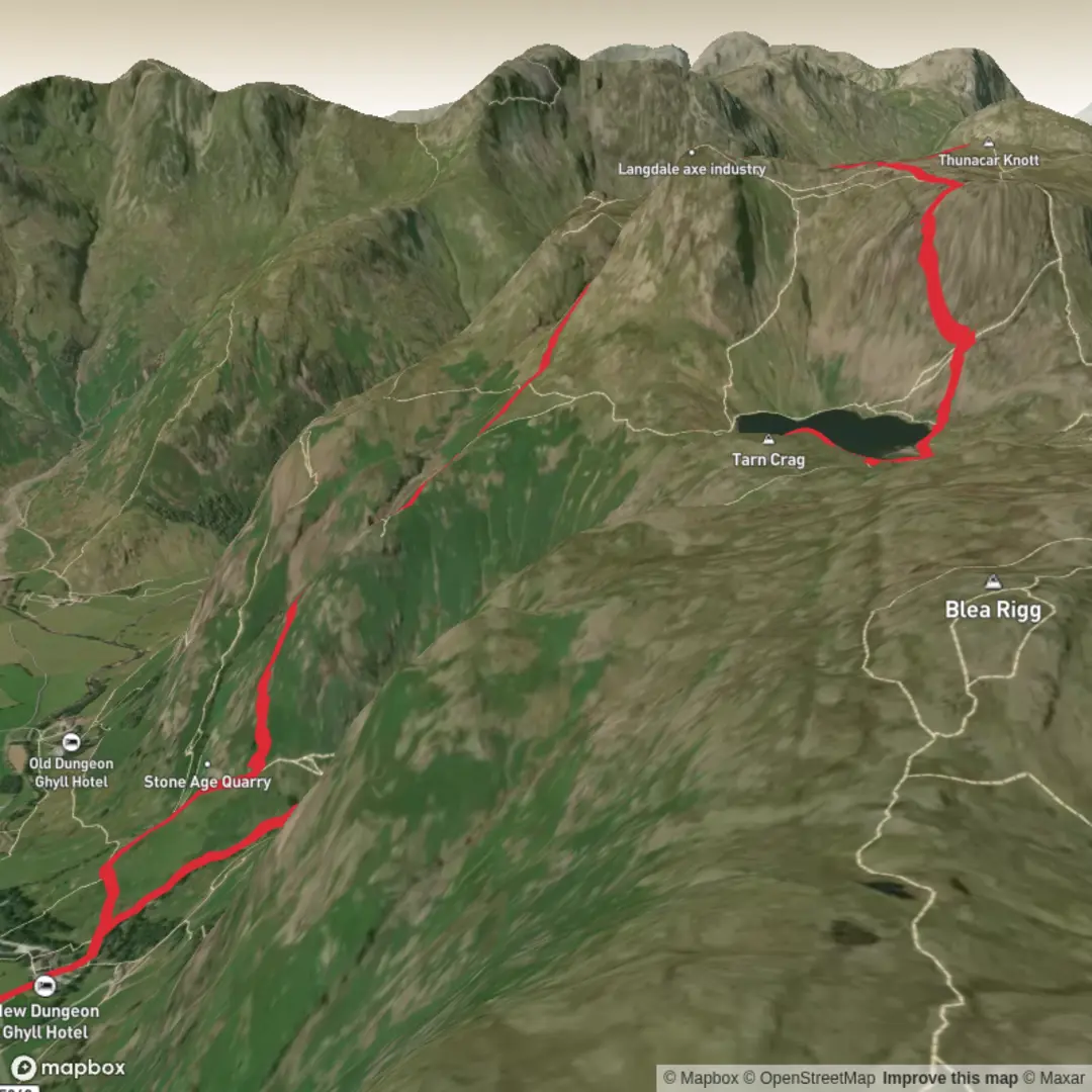 An image depicting the trail Pikes vis Jack's Rake and its surrounding area.