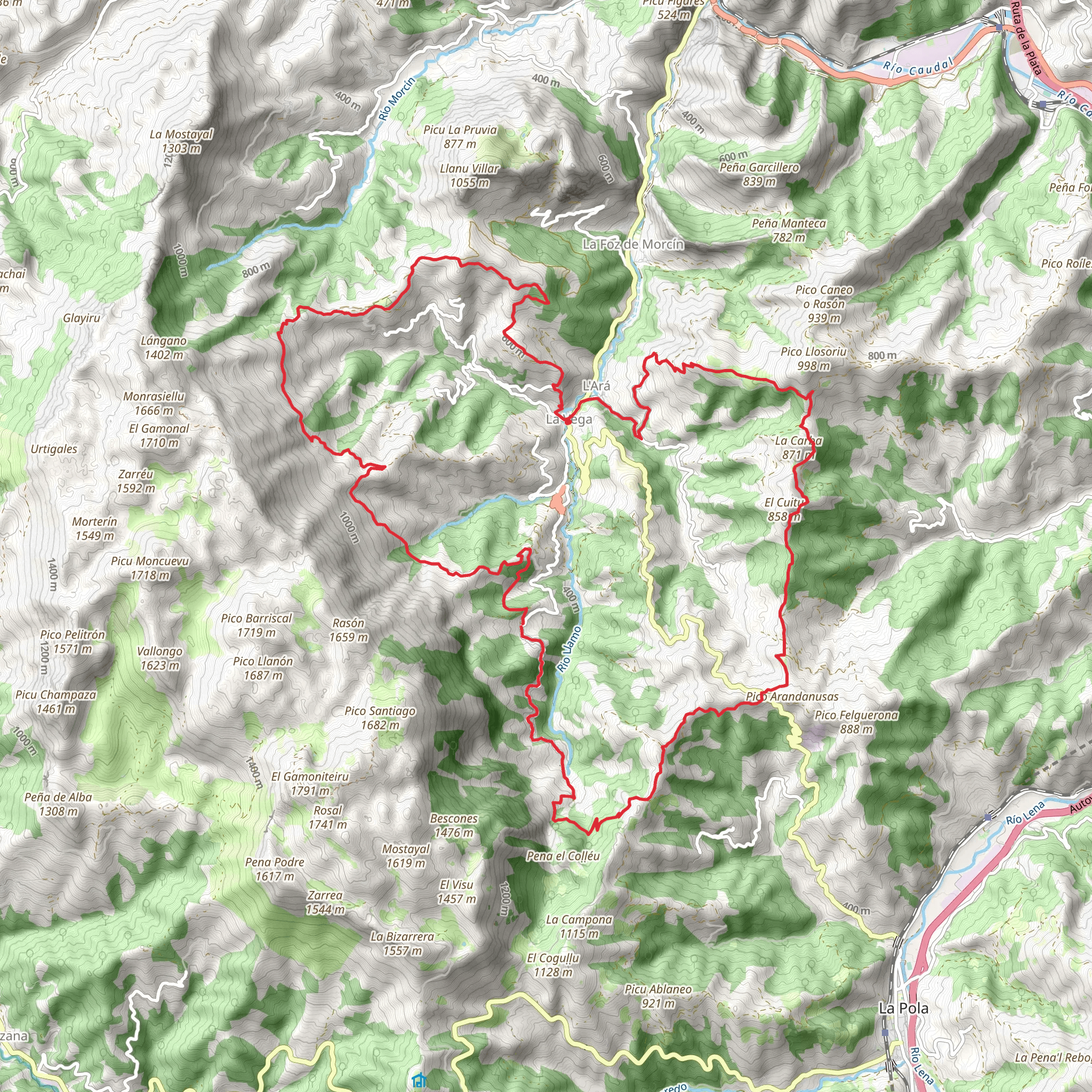 GR 206 Gran Ruta de Riosa mobile static map