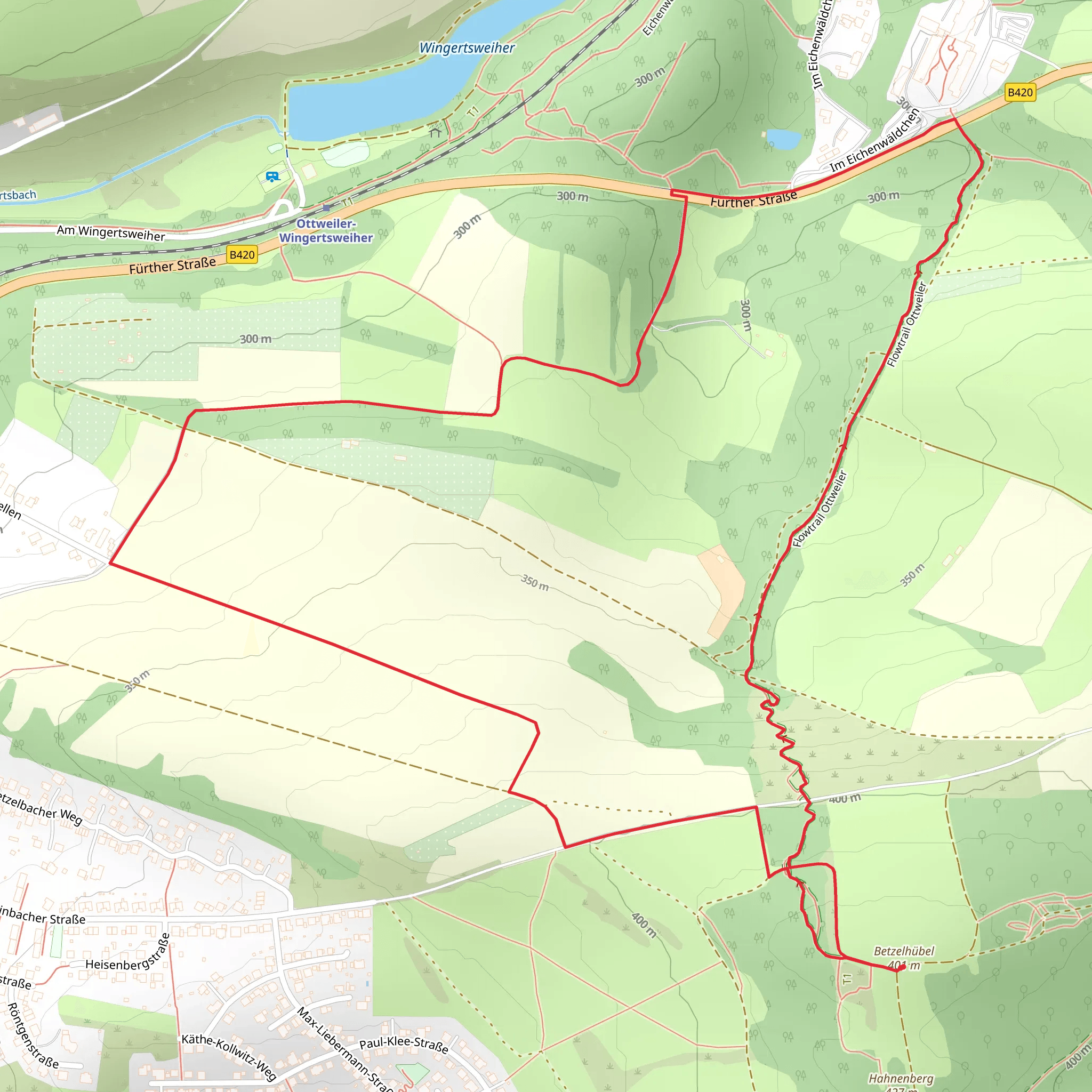 Flowtrail Ottweiler Loop mobile static map
