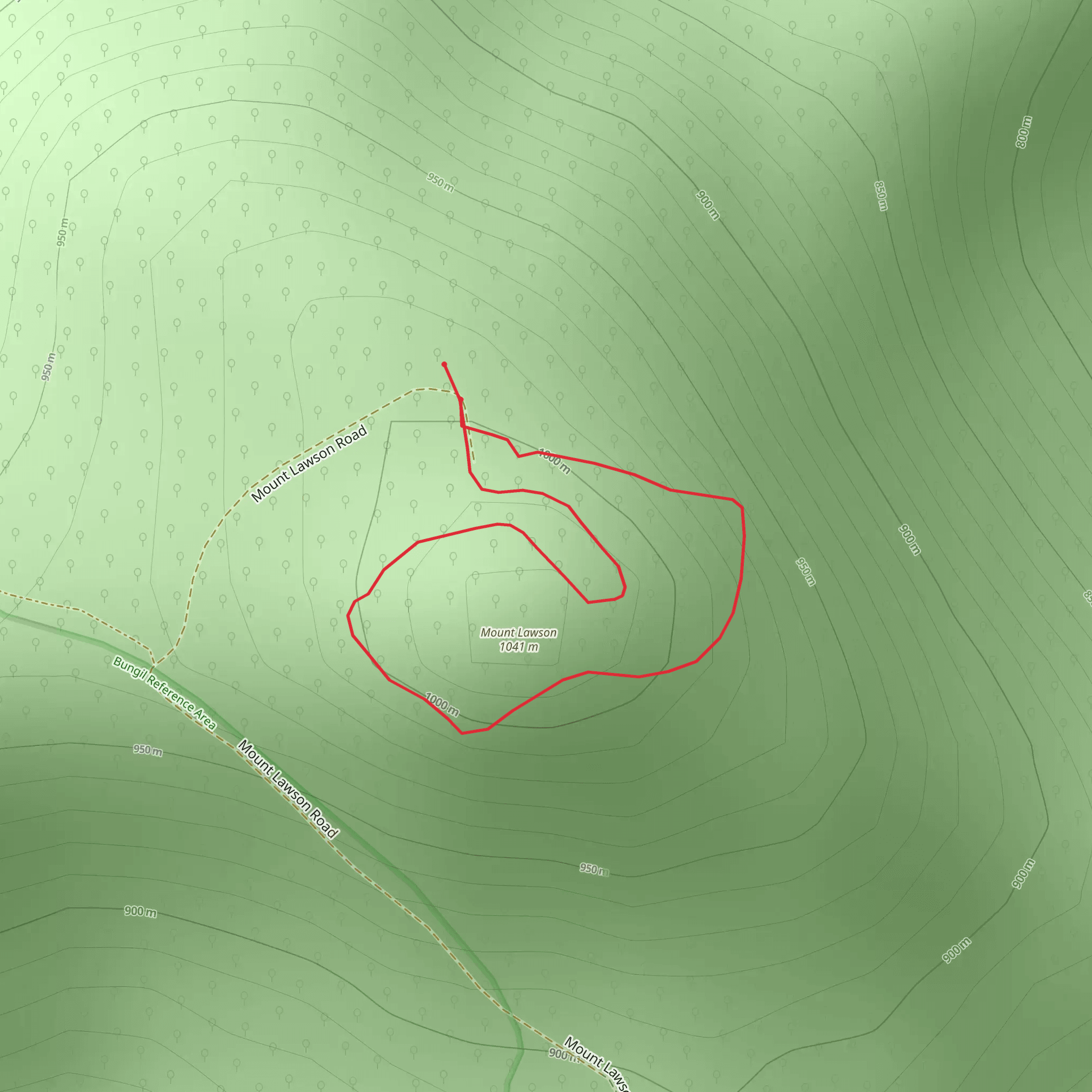 Mt Lawson Summit Walk mobile static map