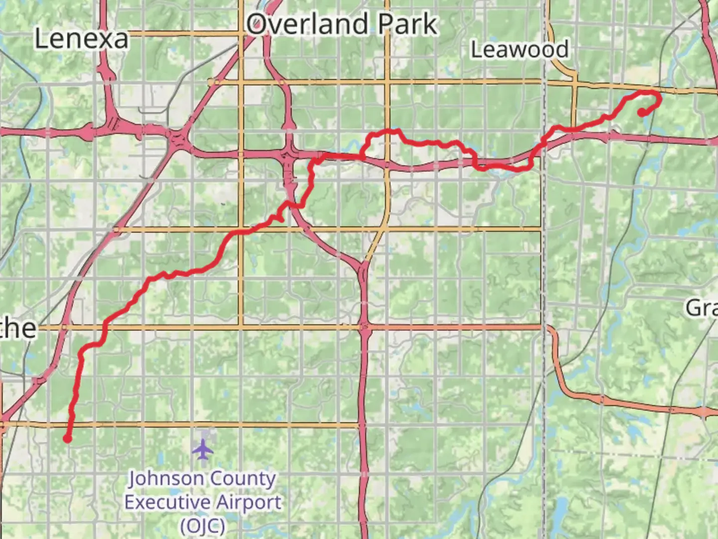 An image depicting the trail Indian Creek Trail from Southdowns Park and its surrounding area.