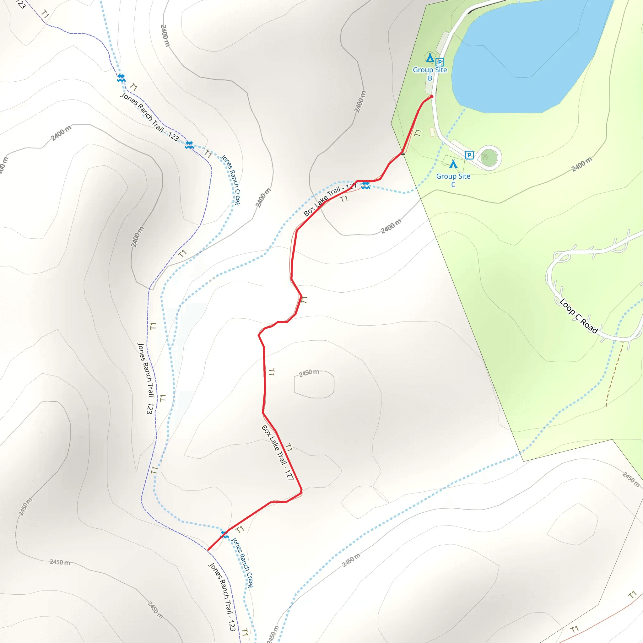 Box Lake mobile static map